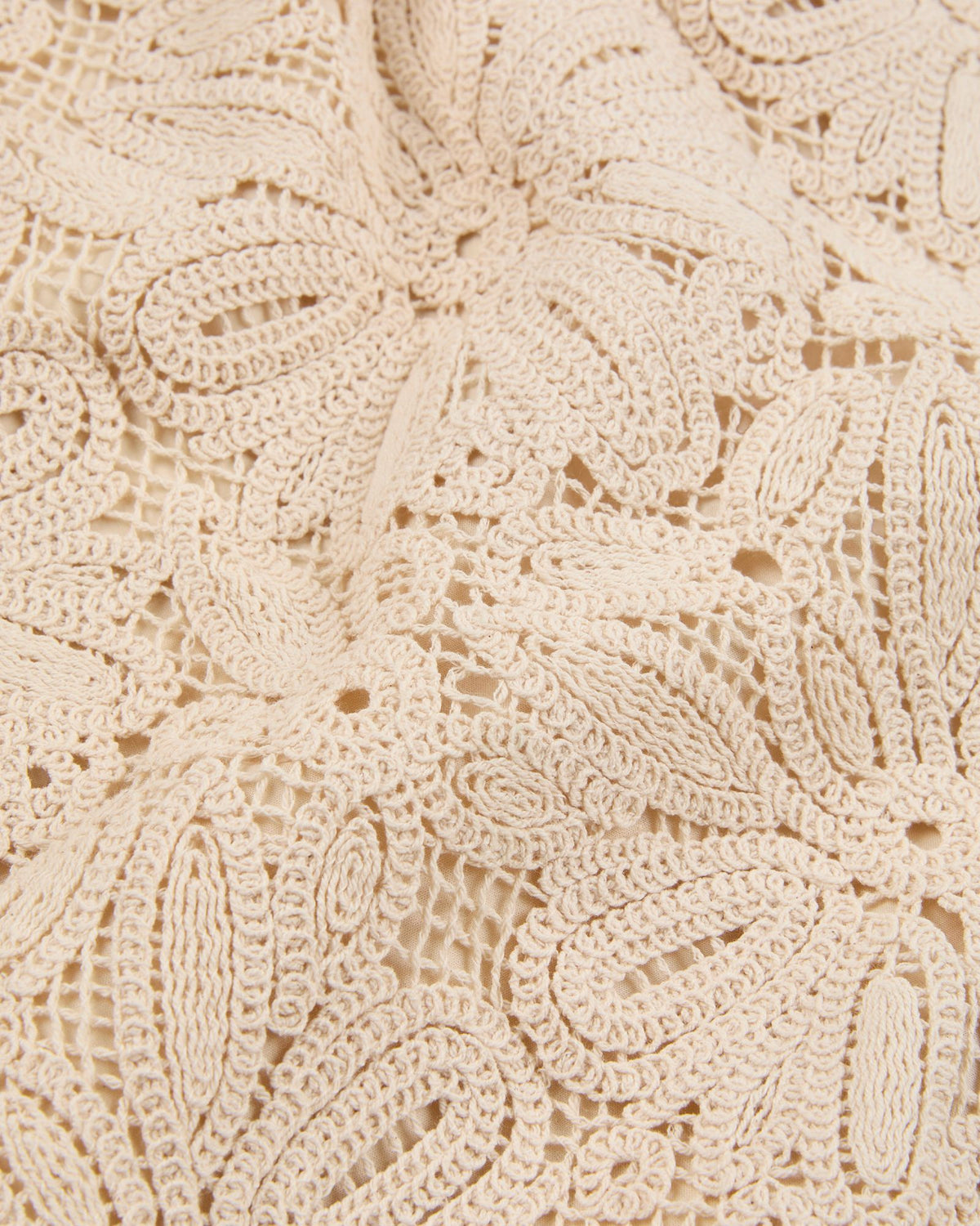 Incotex - Wide fit skirt in macramé lace - champagne