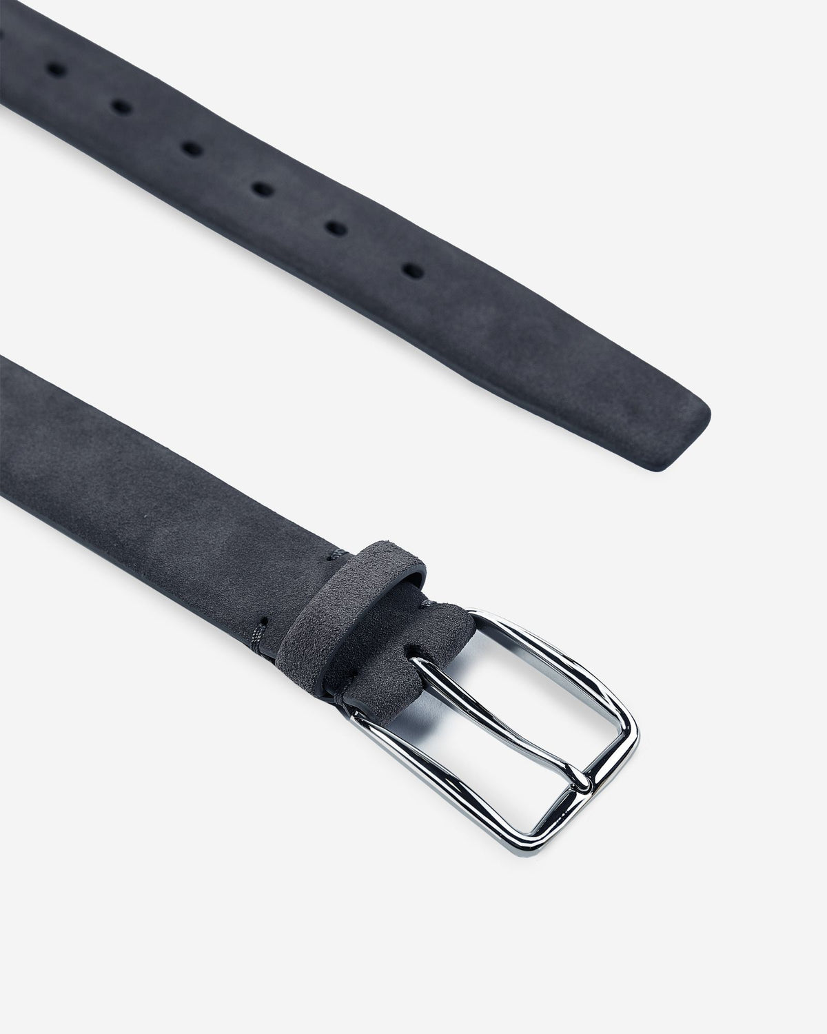 Slowear - Suede leather belt - dark blue