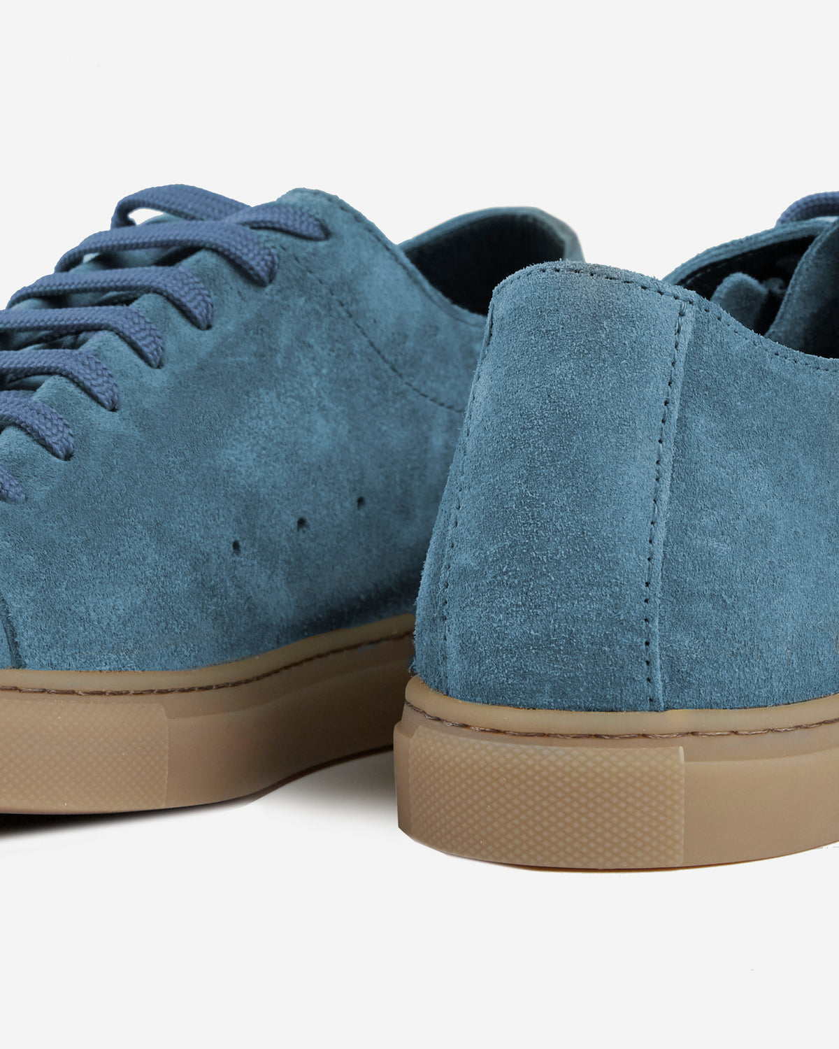 Calfskin and suede trainers