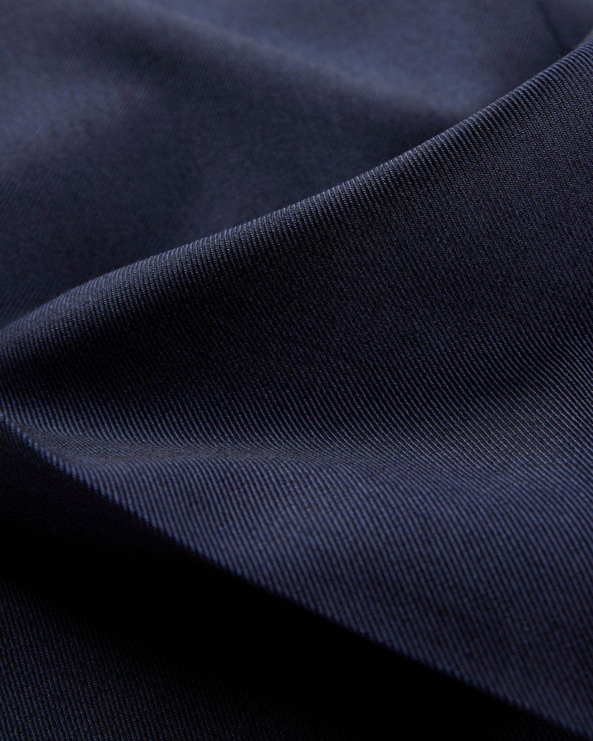Straight fit wool and silk twill trousers