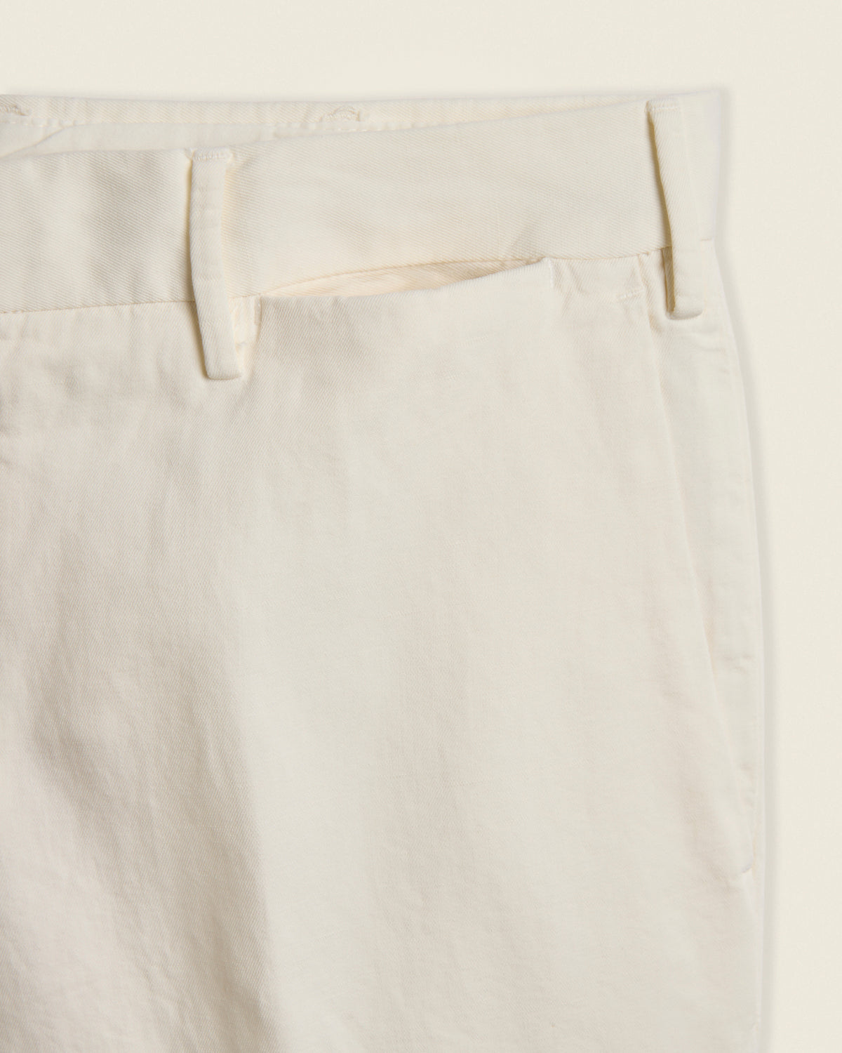 Slim fit cotton and linen trousers