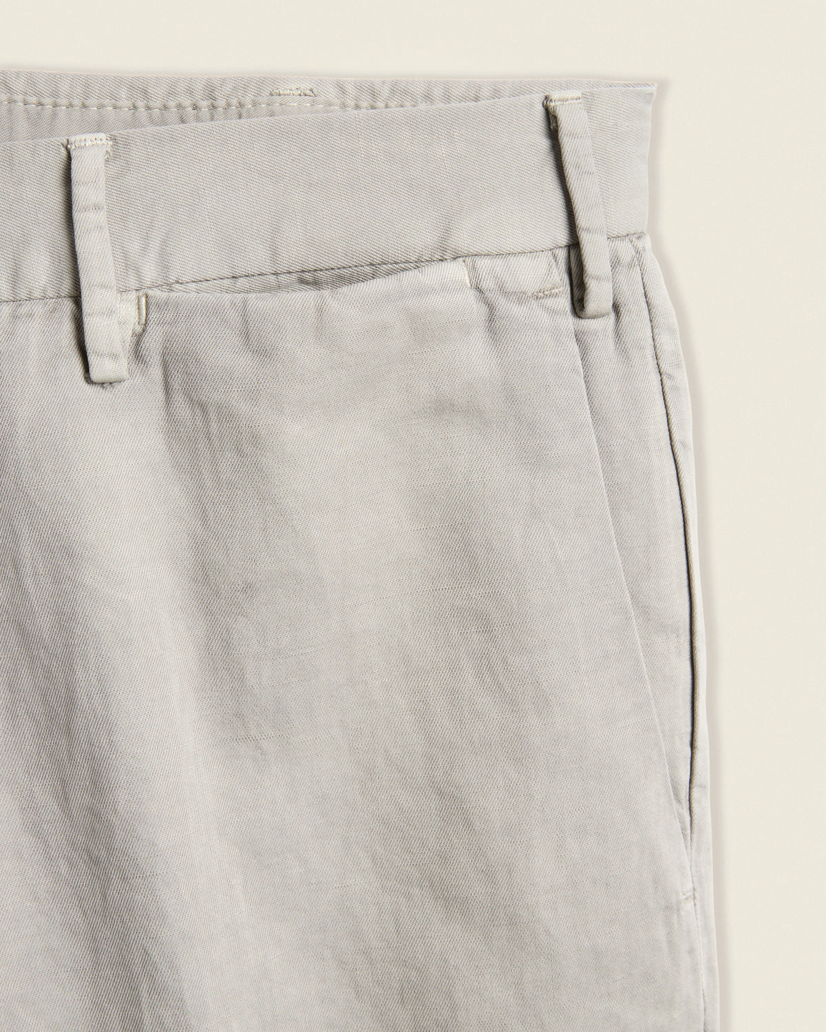 Slim fit cotton and linen trousers