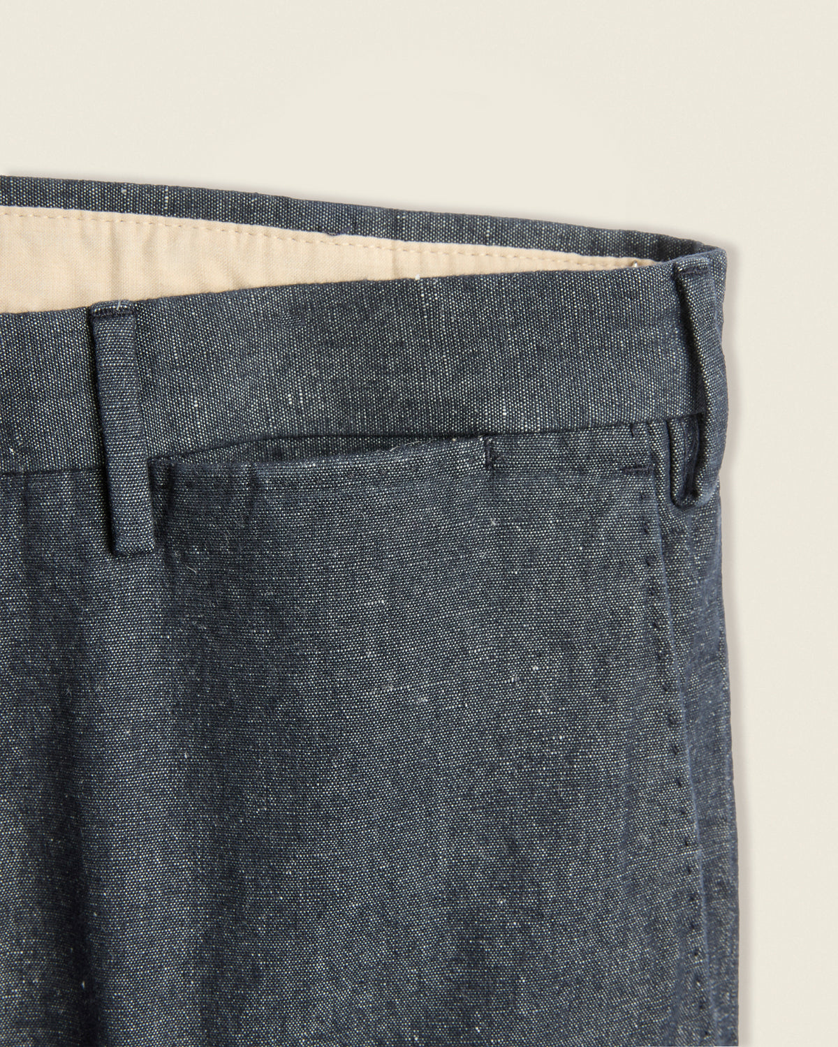 Regular-fit stretch cotton and linen trousers