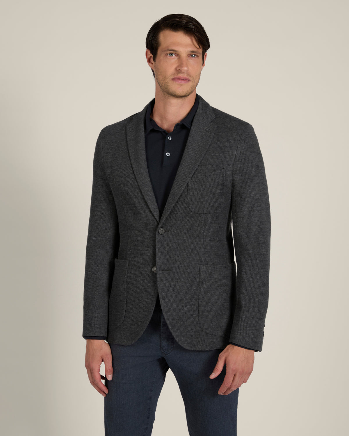 Slim fit Hopsack jersey jacket