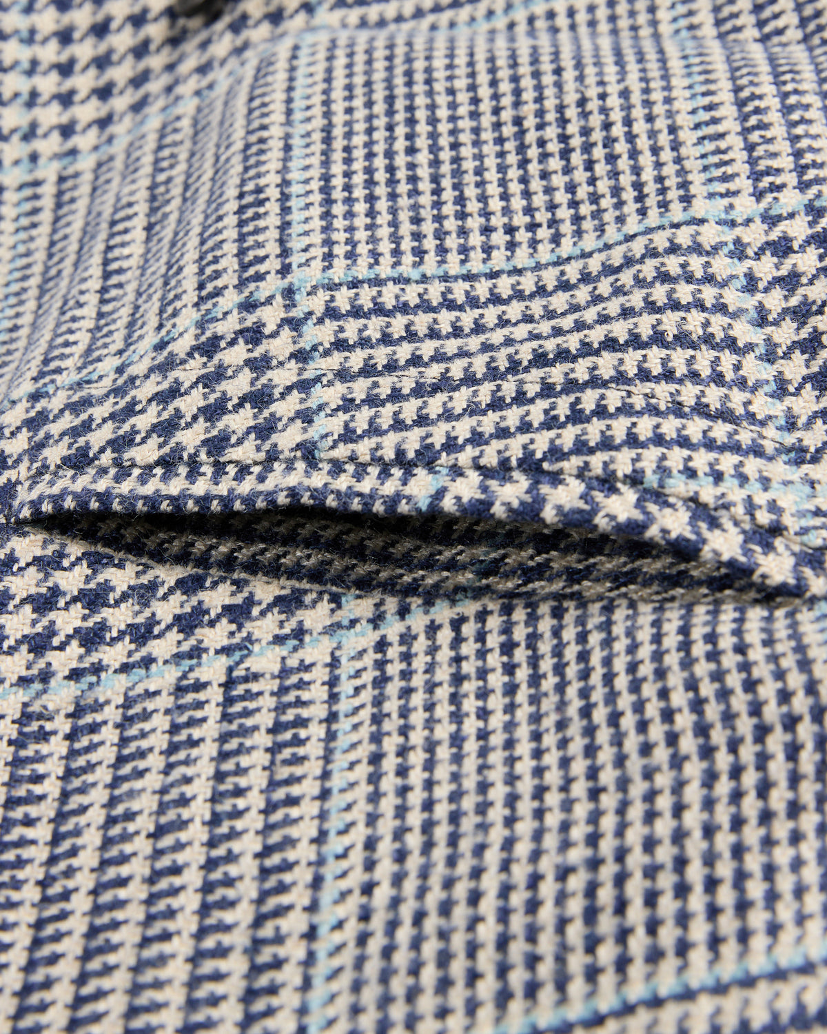 Regular fit linen and silk double-breasted jacket