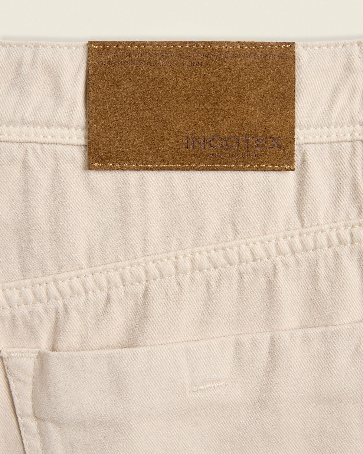Regular fit cotton and cashmere fivepocket trousers
