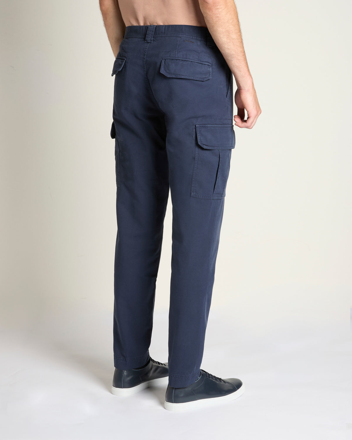 Tapered-fit summer satin trousers