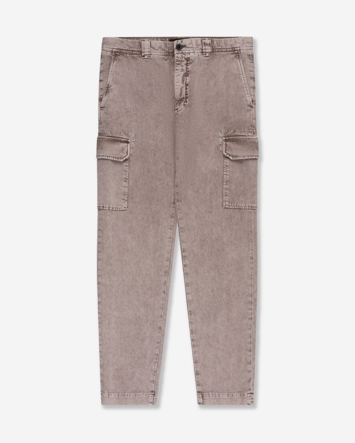Tapered fit cotton cargo trousers