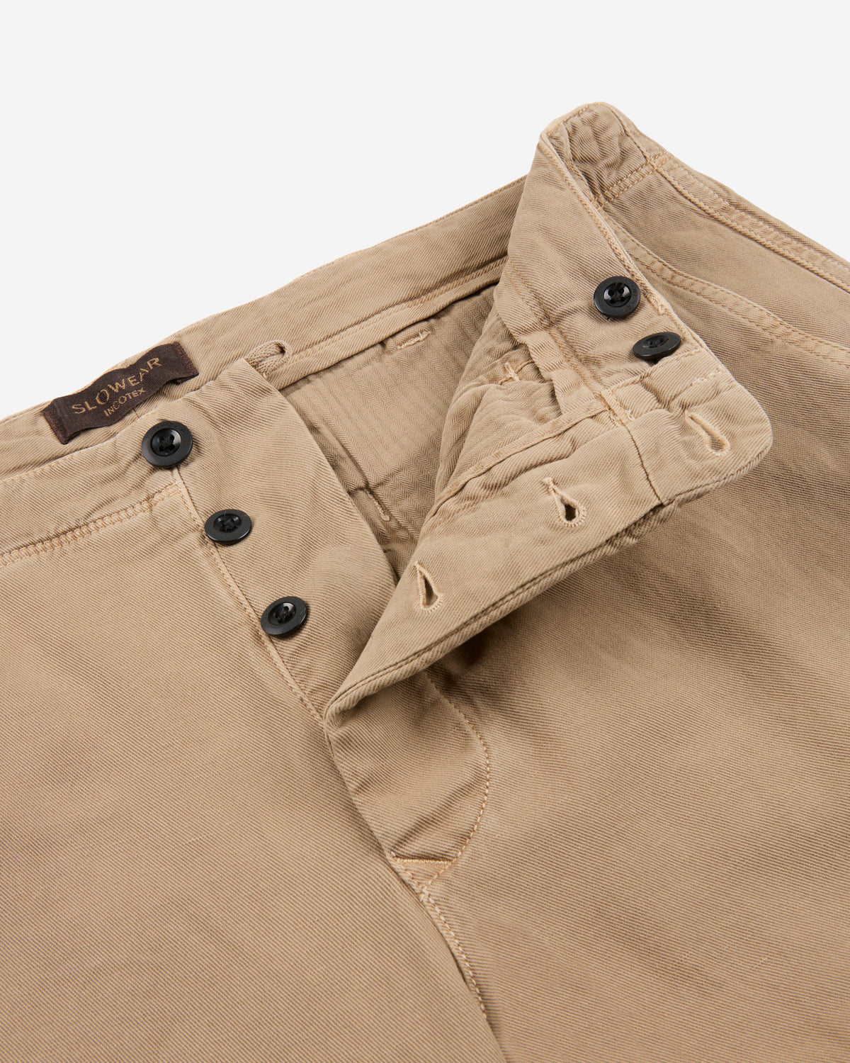 Tapered-fit cotton and linen trousers