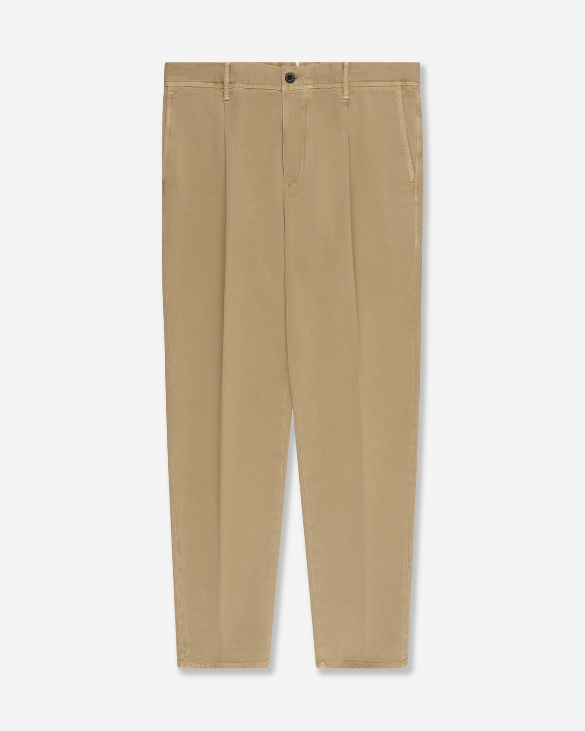 Tapered fit cotton trousers
