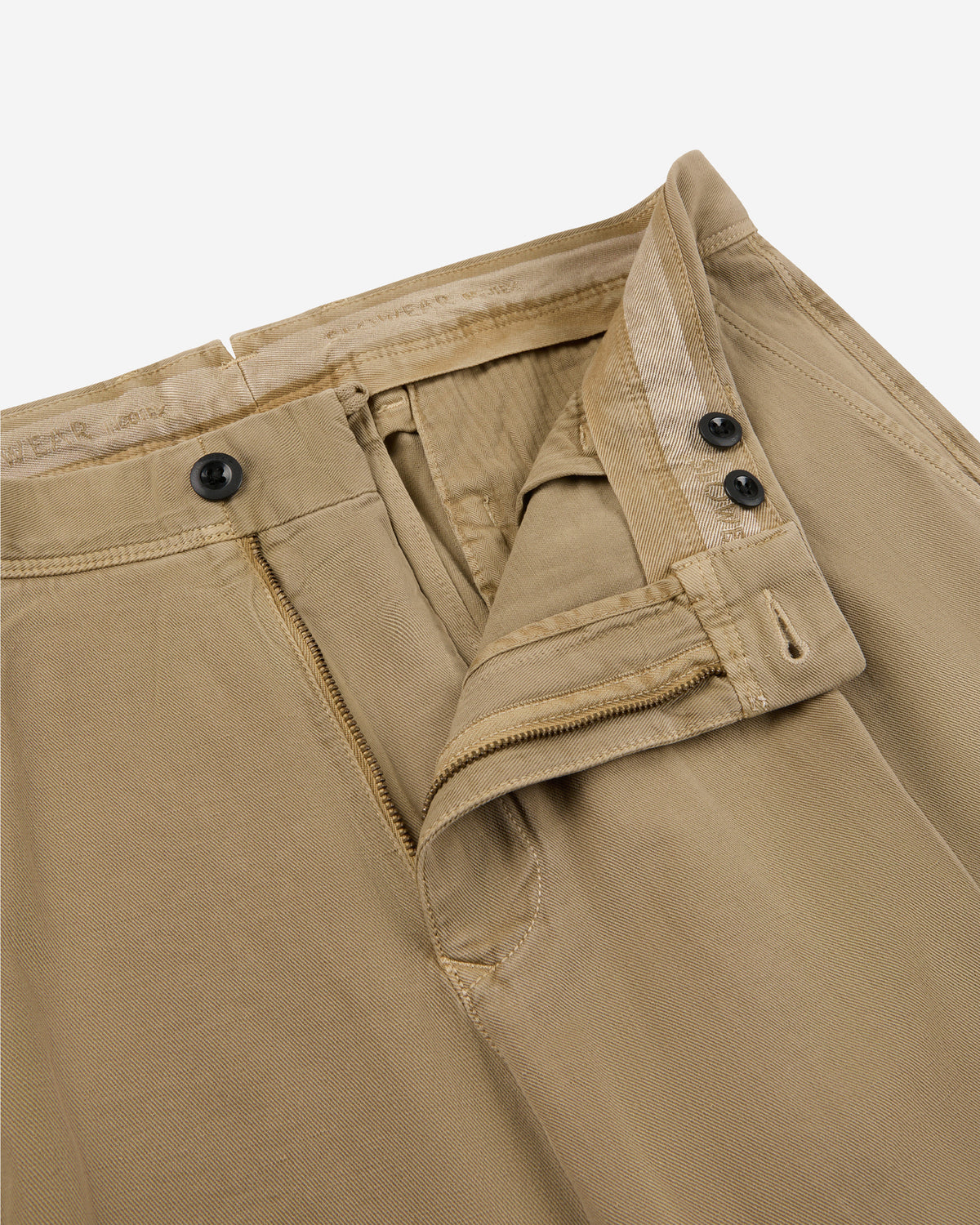 Tapered fit cotton trousers