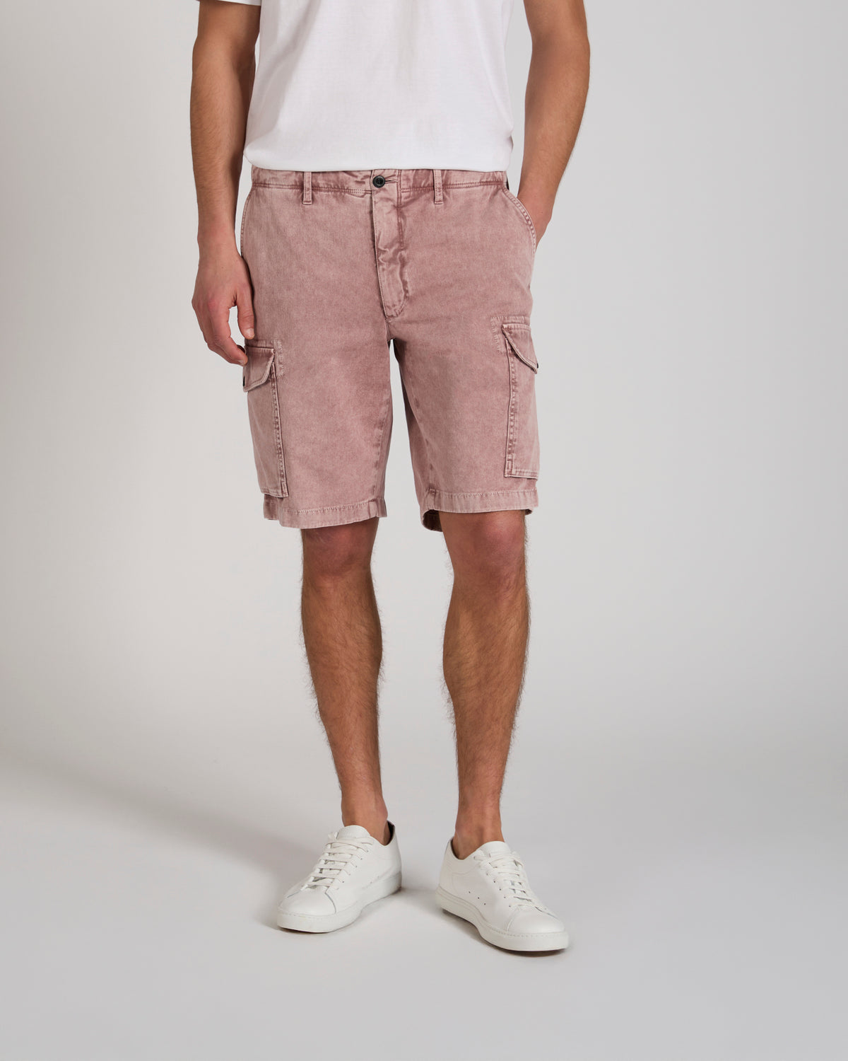 Regular fit cotton cargo Bermuda shorts