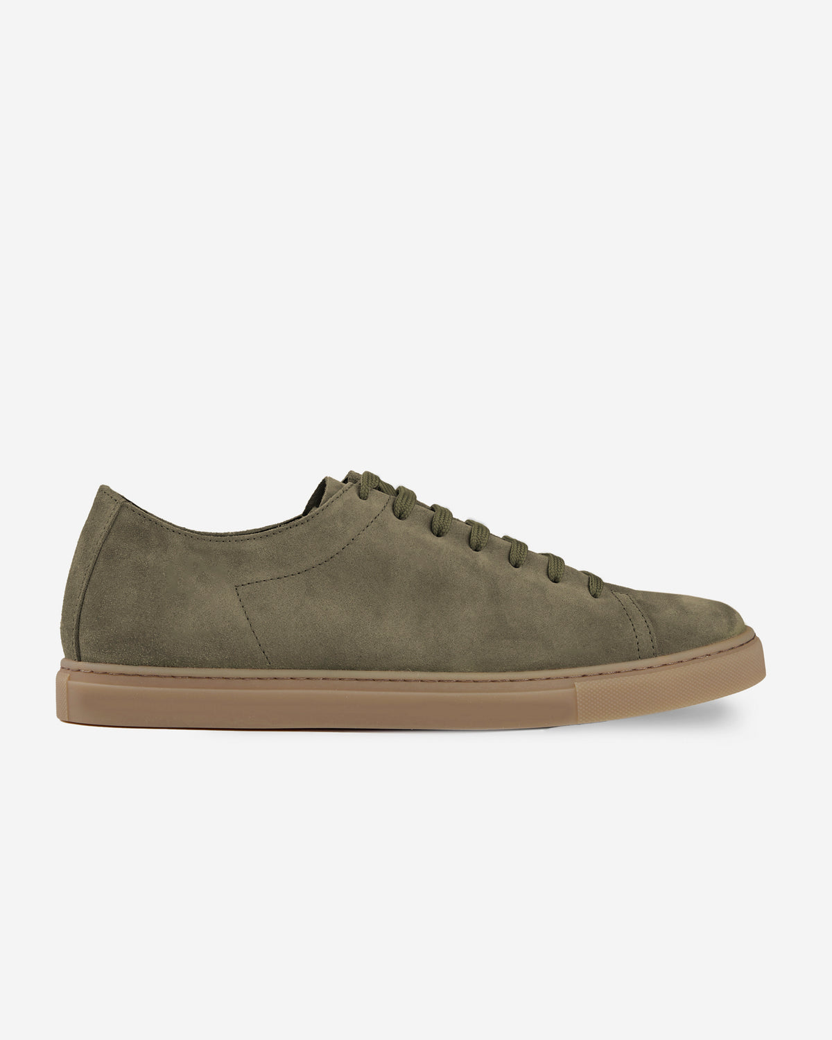 Calfskin and suede trainers