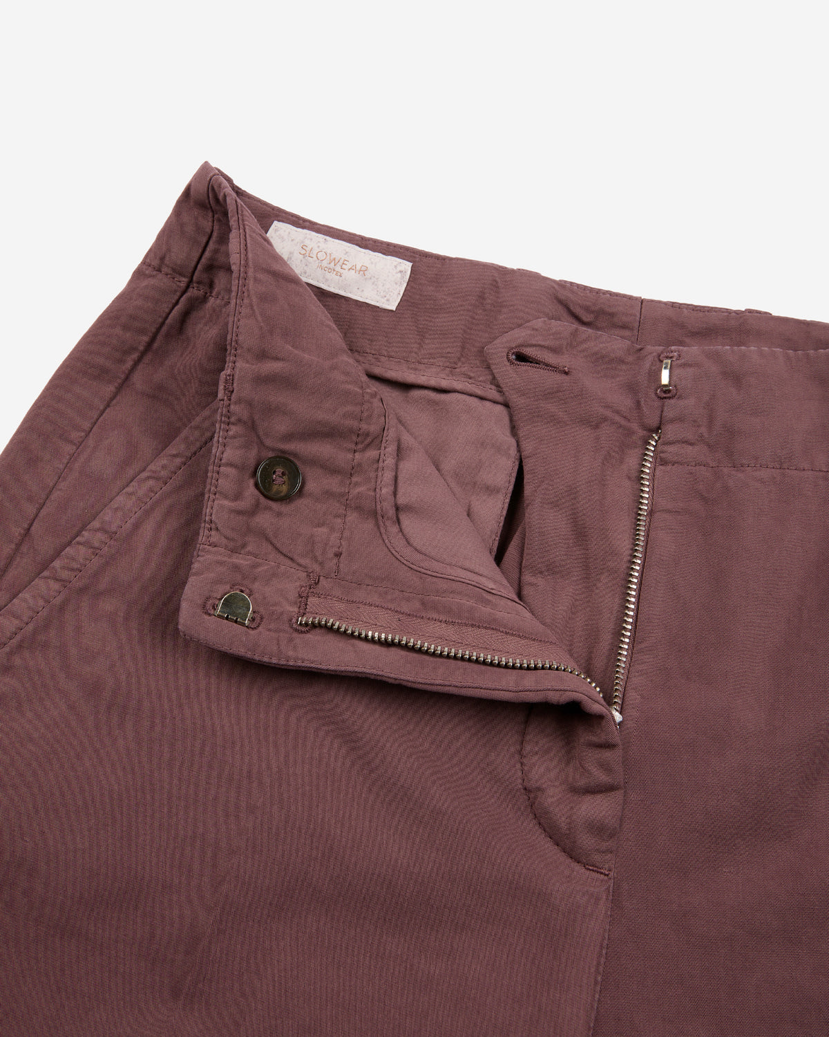Regular fit trousers in cotton and linen twill