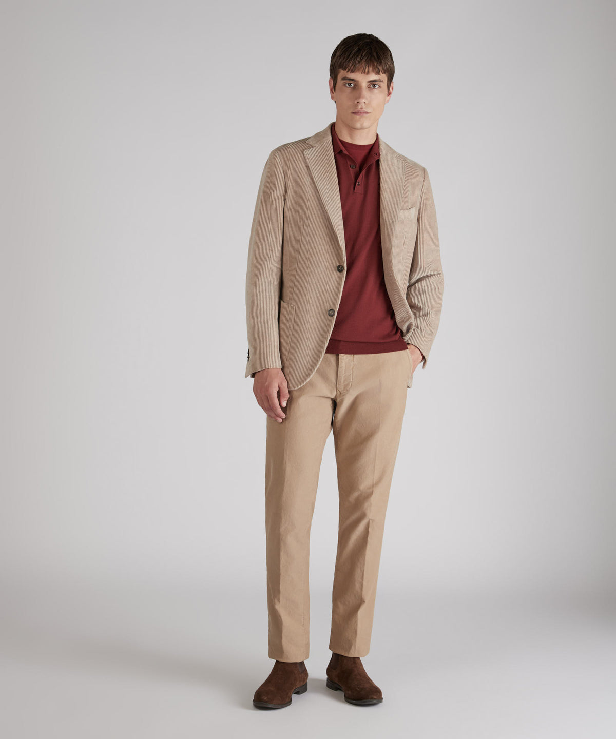 Slim-fit Tricochino trousers