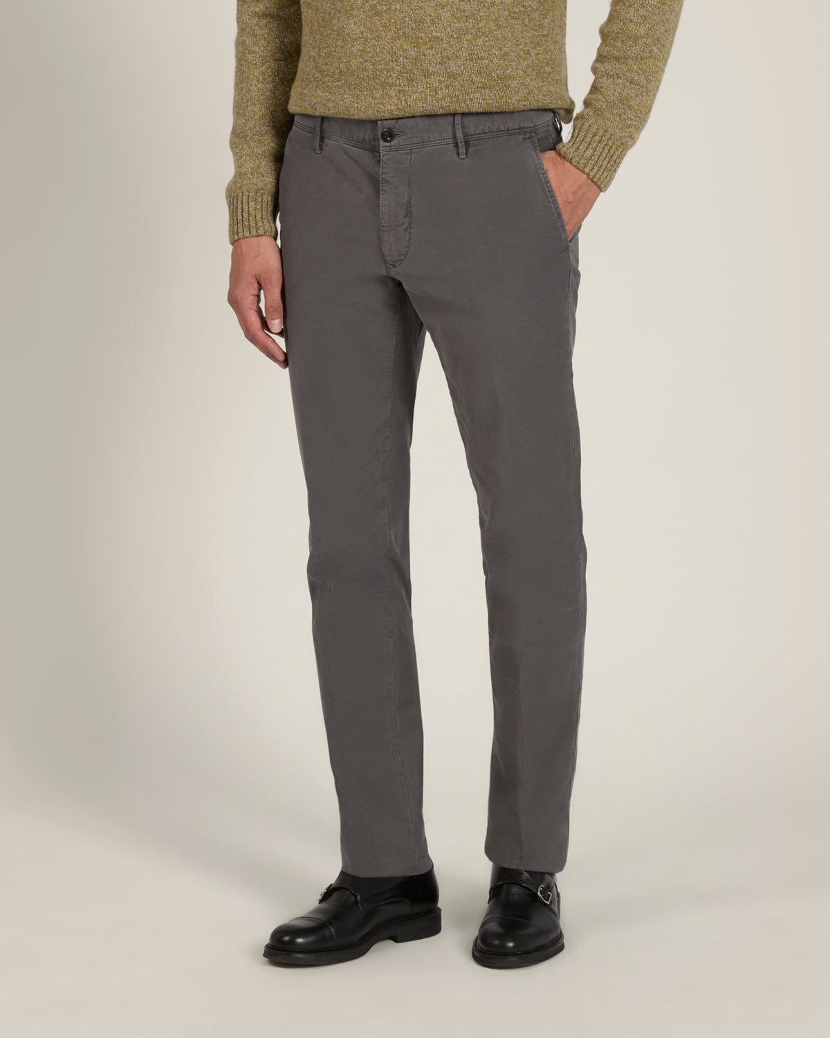 Slim fit Tricochino trousers