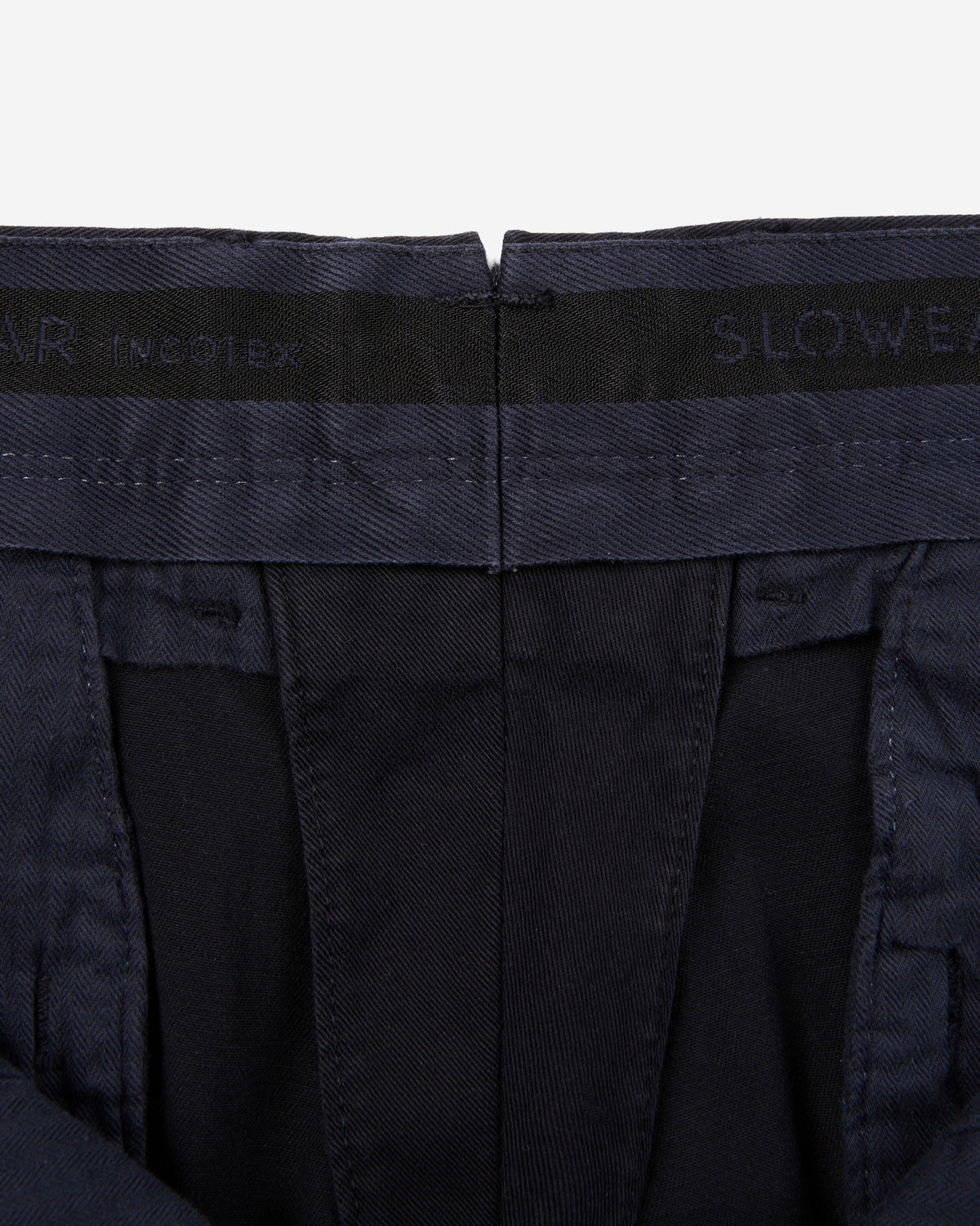 Slim fit cotton twill trousers