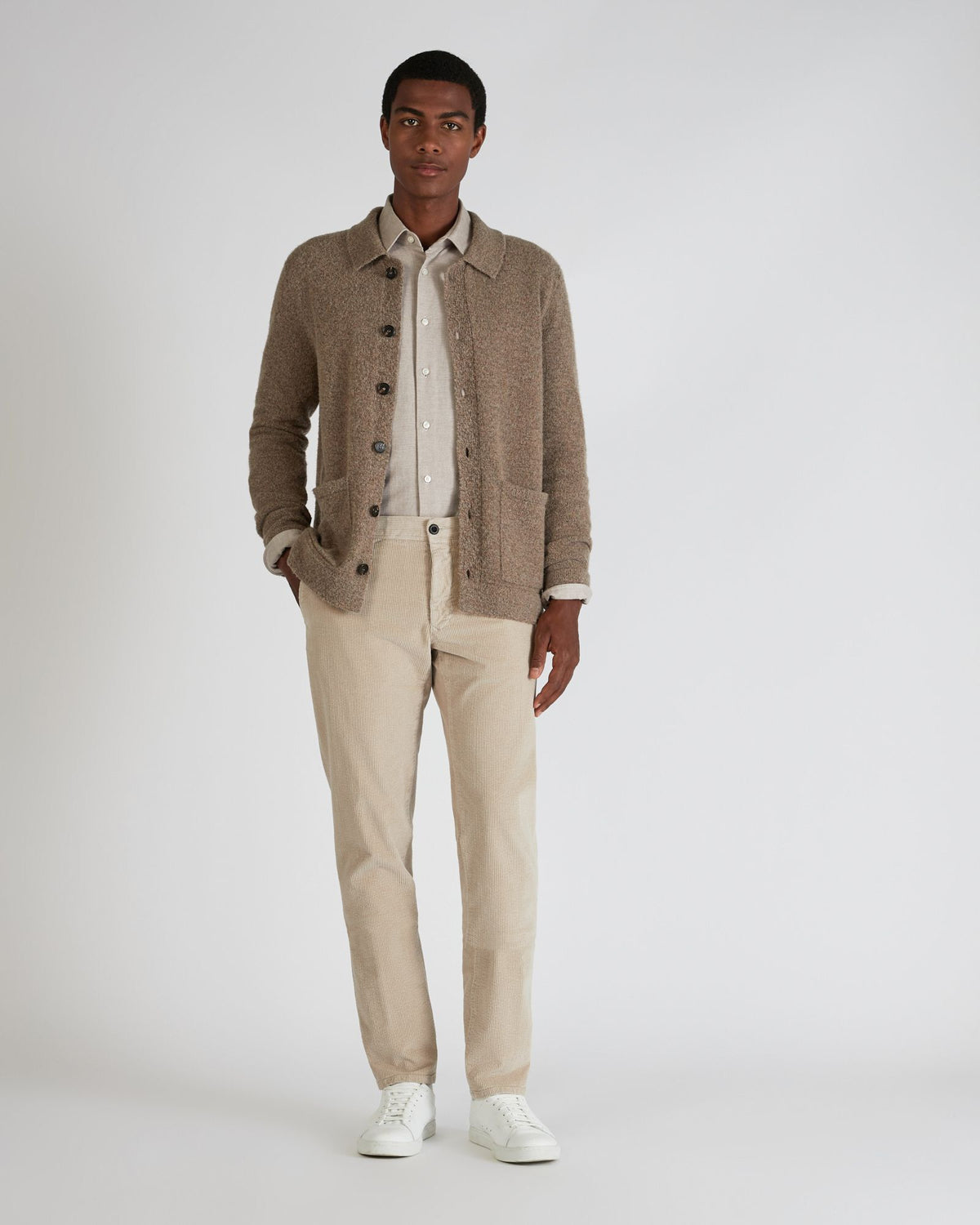 Slim fit corduroy trousers