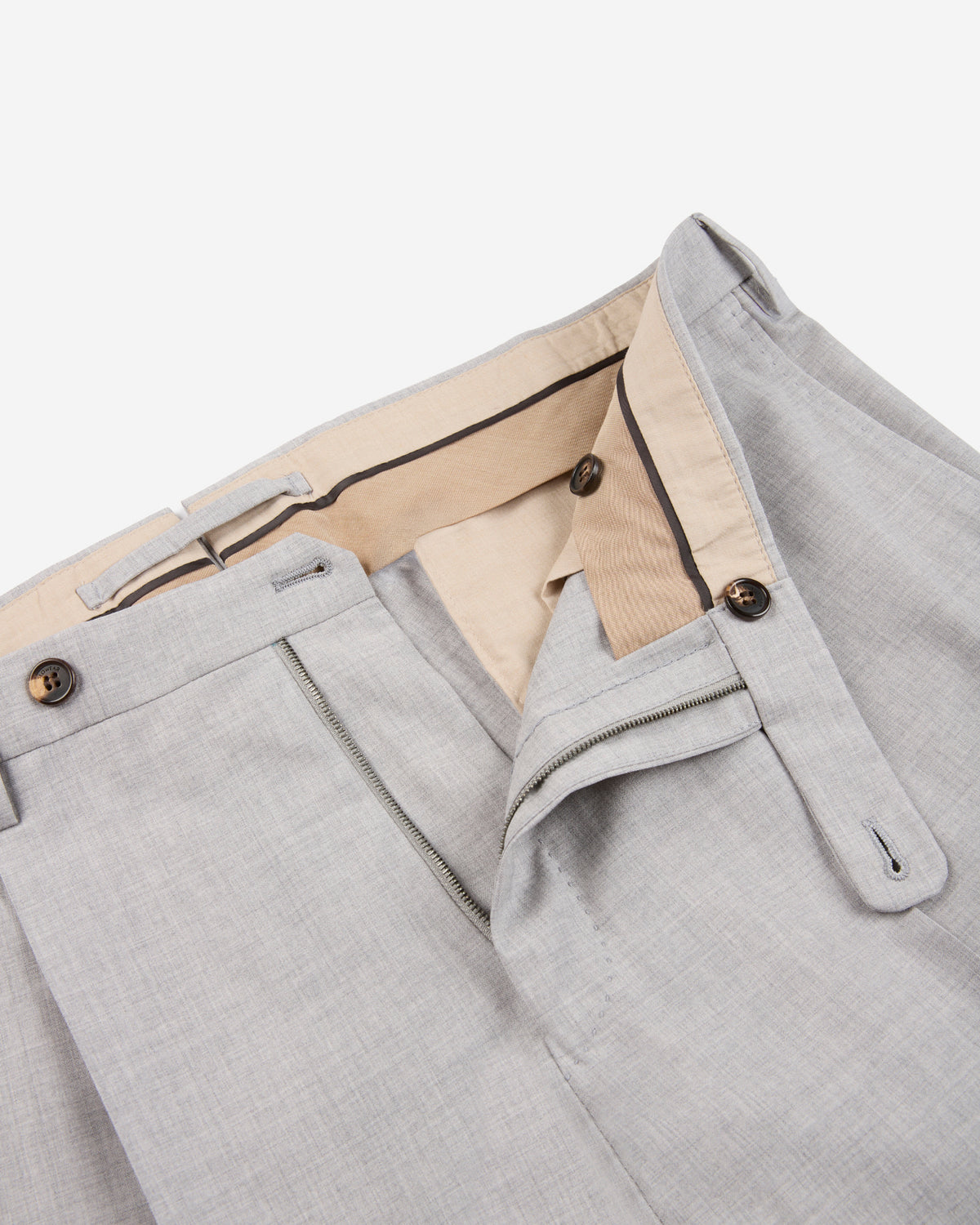 Regular-fit Tropical wool trousers