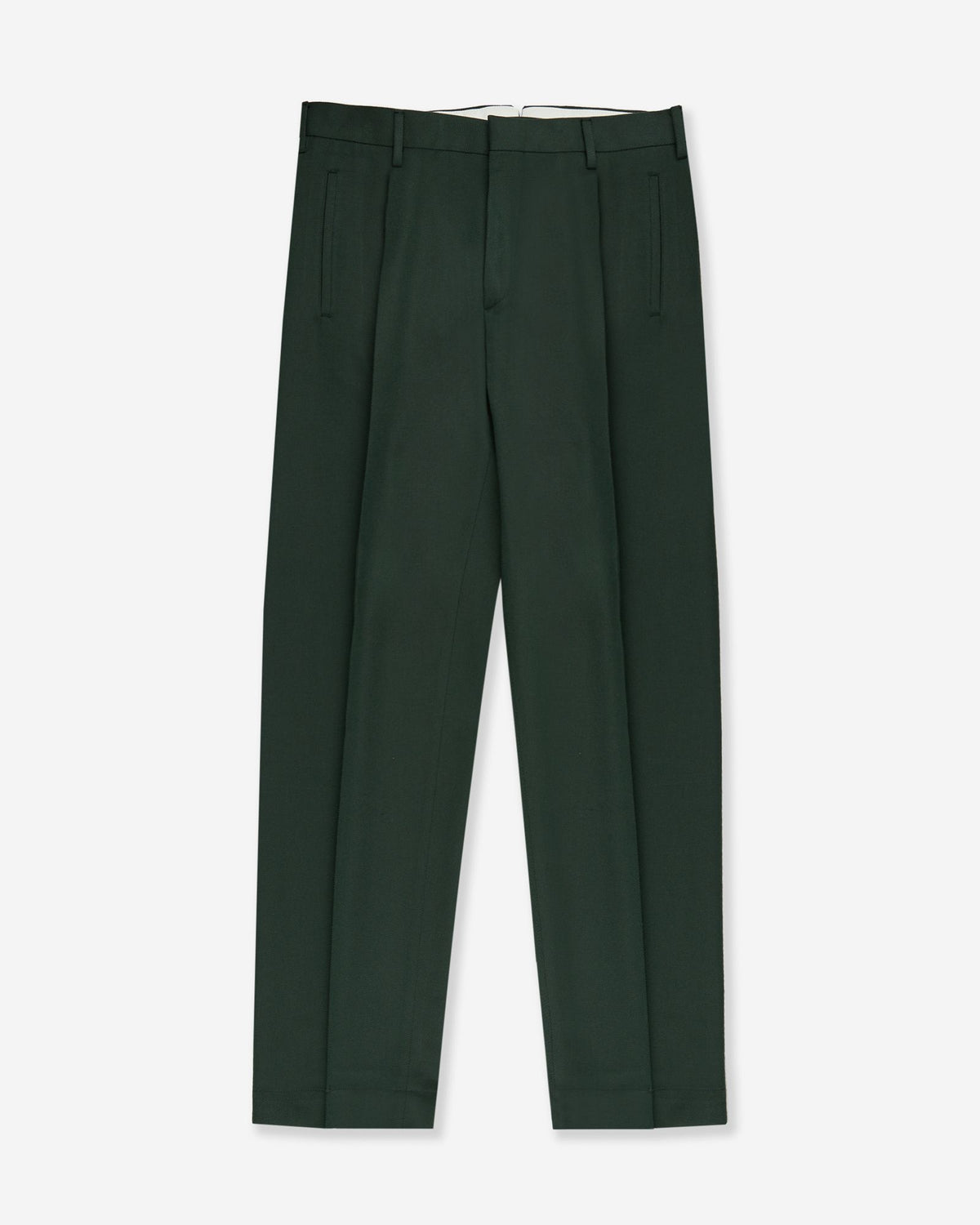 Seamless fit wool and cotton drill trousers