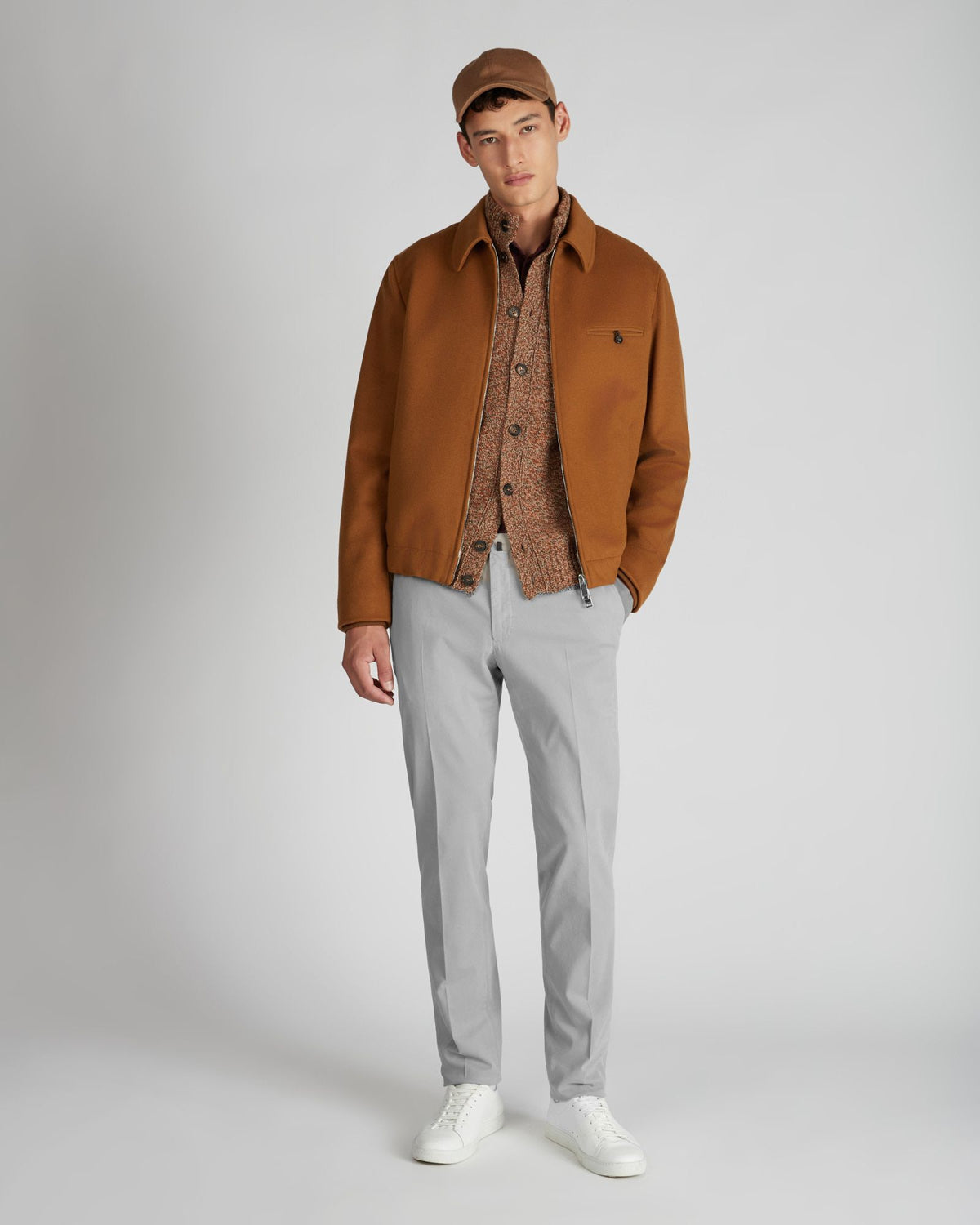 Slim fit tricocell trousers