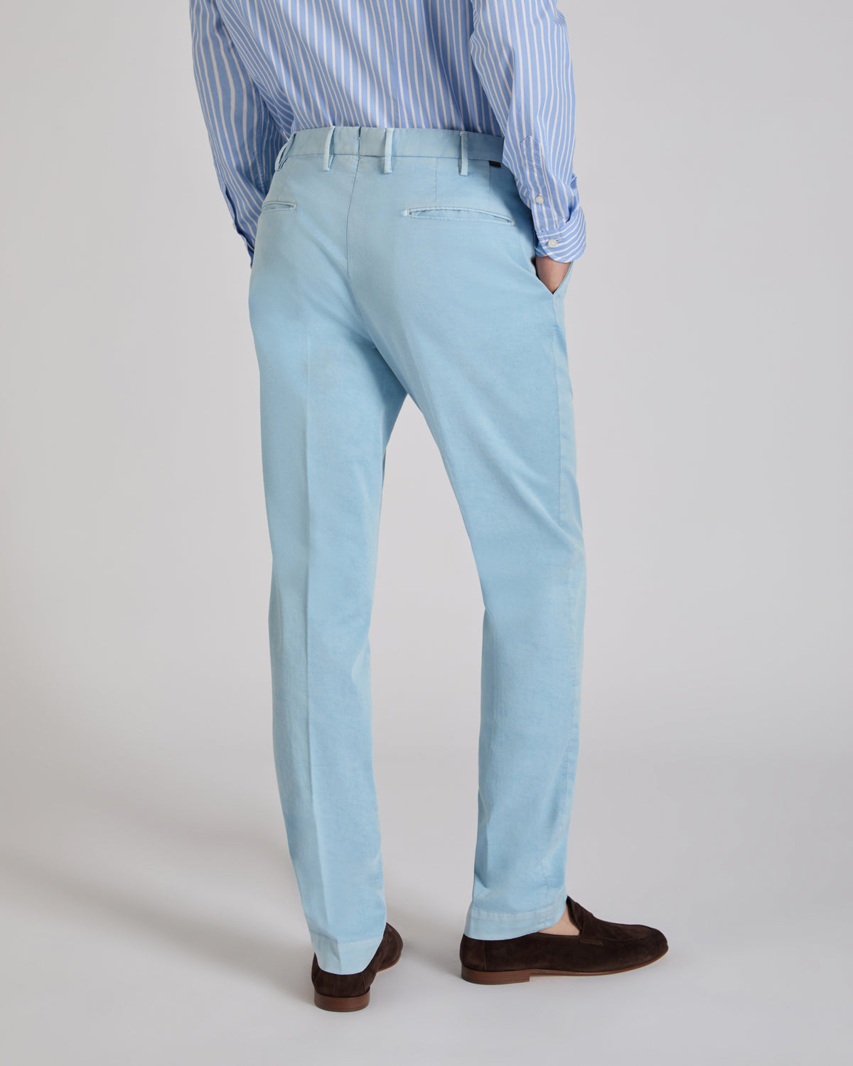 Slim fit cotton trousers