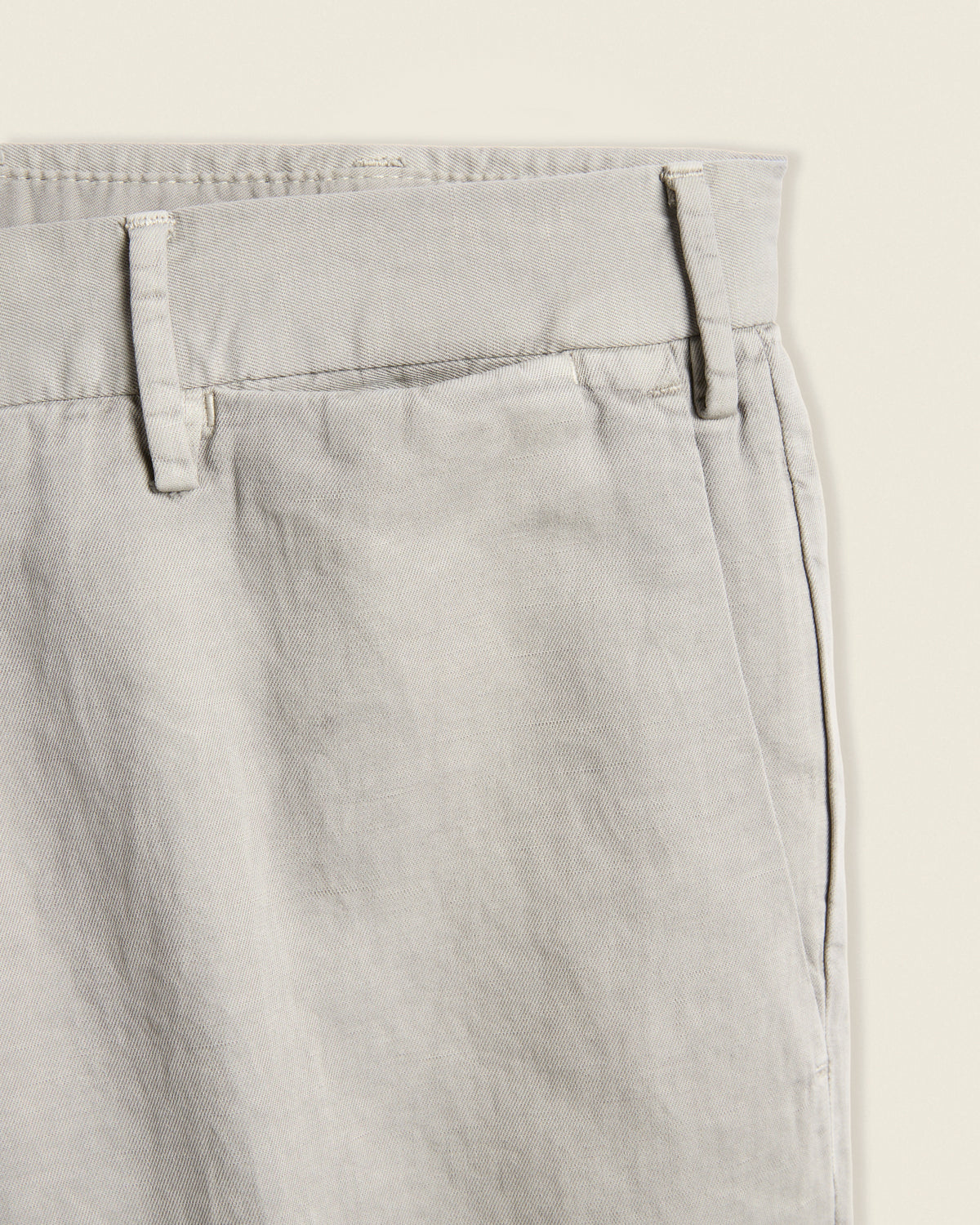 Slim fit cotton and linen trousers