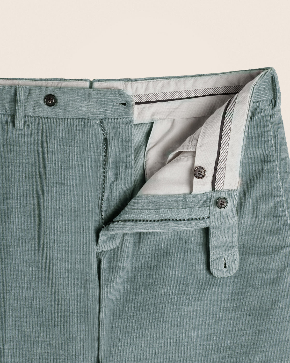 Regular fit cotton and cashmere corduroy trousers