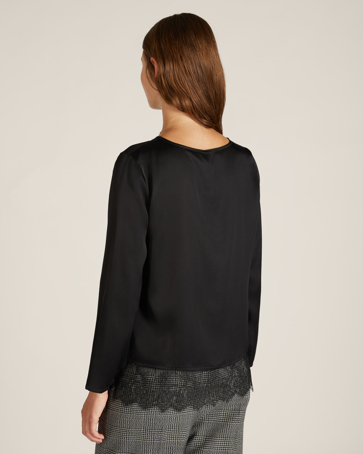 Regular fit satin T-shirt