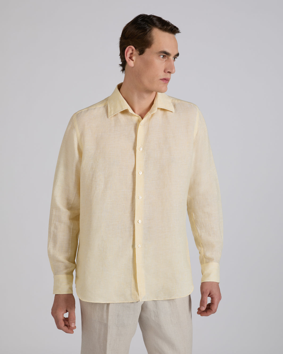 Regular fit linen shirt