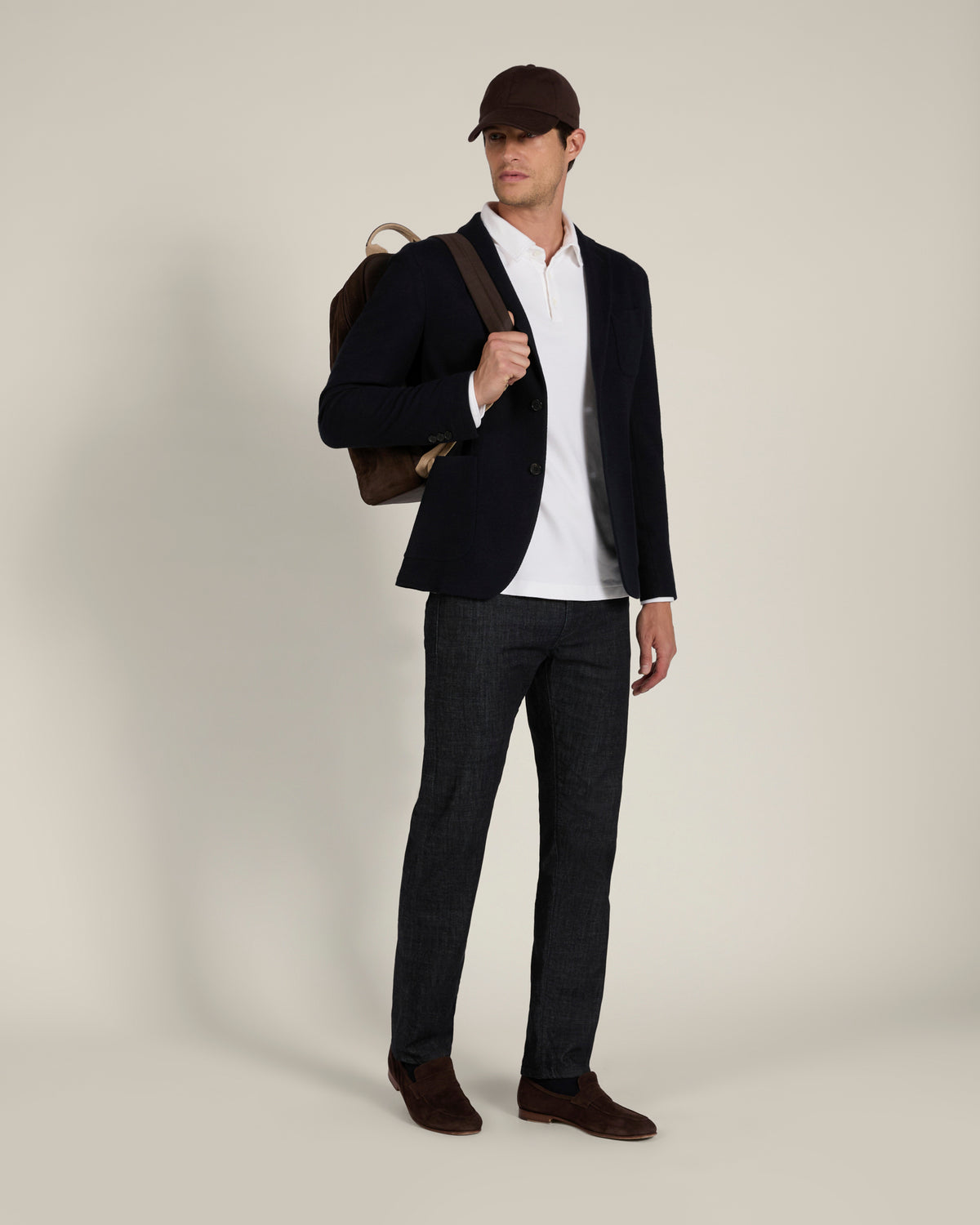Slim-Fit Sakko aus Hopsack-Jersey