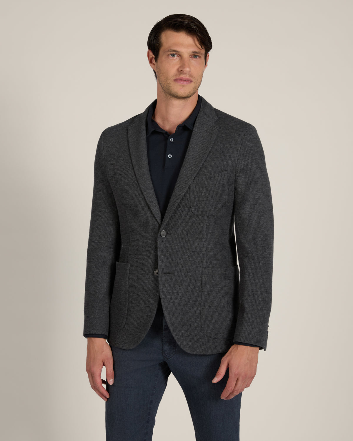 Slim fit Hopsack jersey jacket
