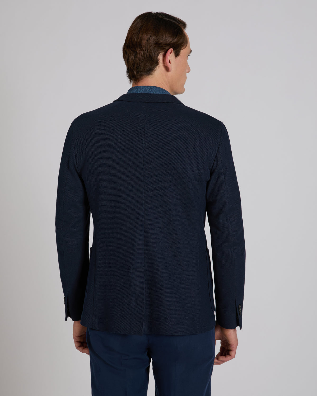 Slim fit English-rib knit jersey jacket