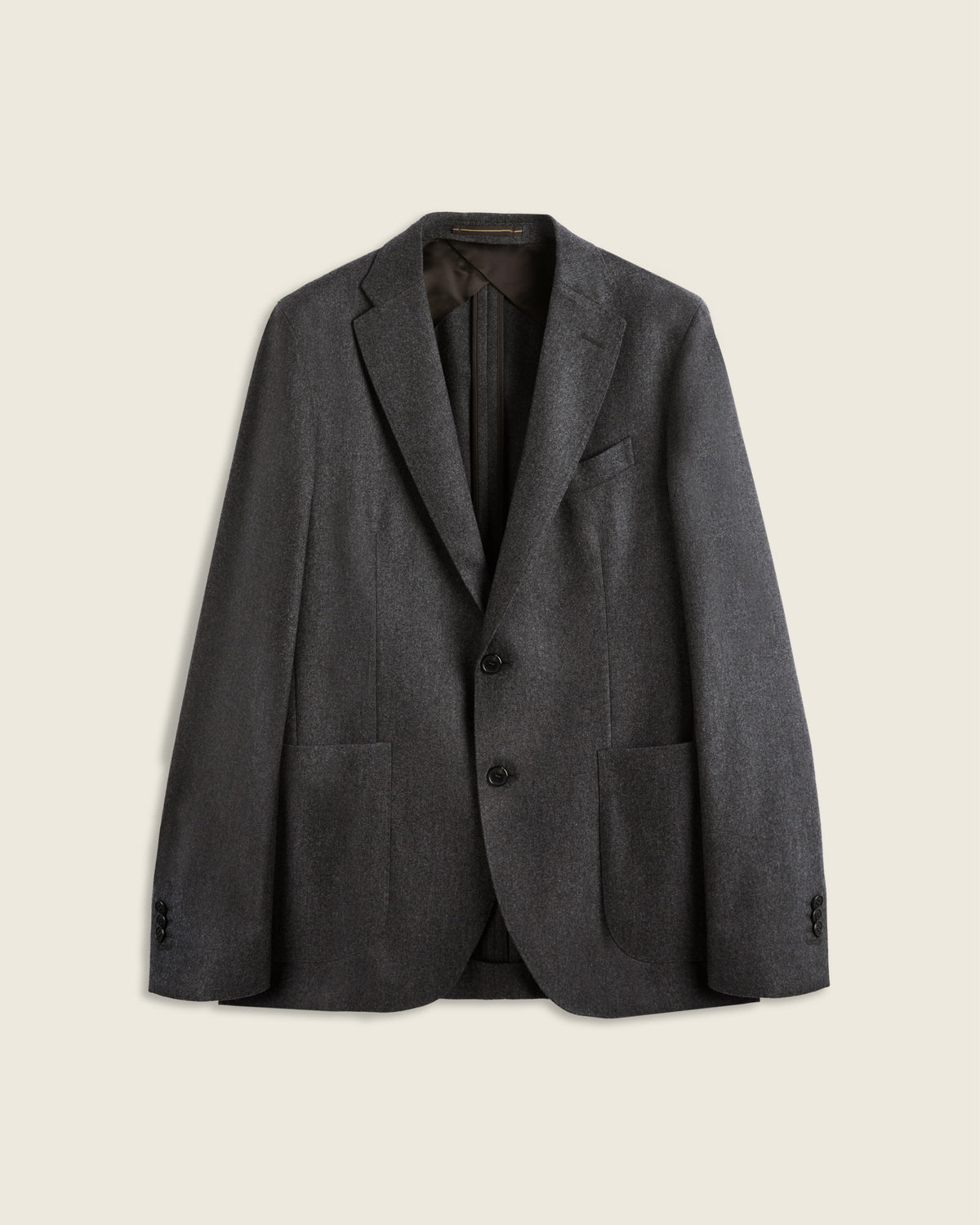 Slim fit wool and cashmere flannel jacket