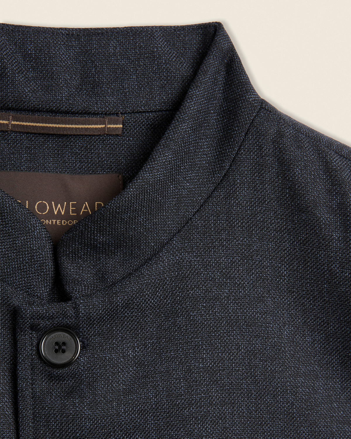 Regular fit padded gilet in wool
