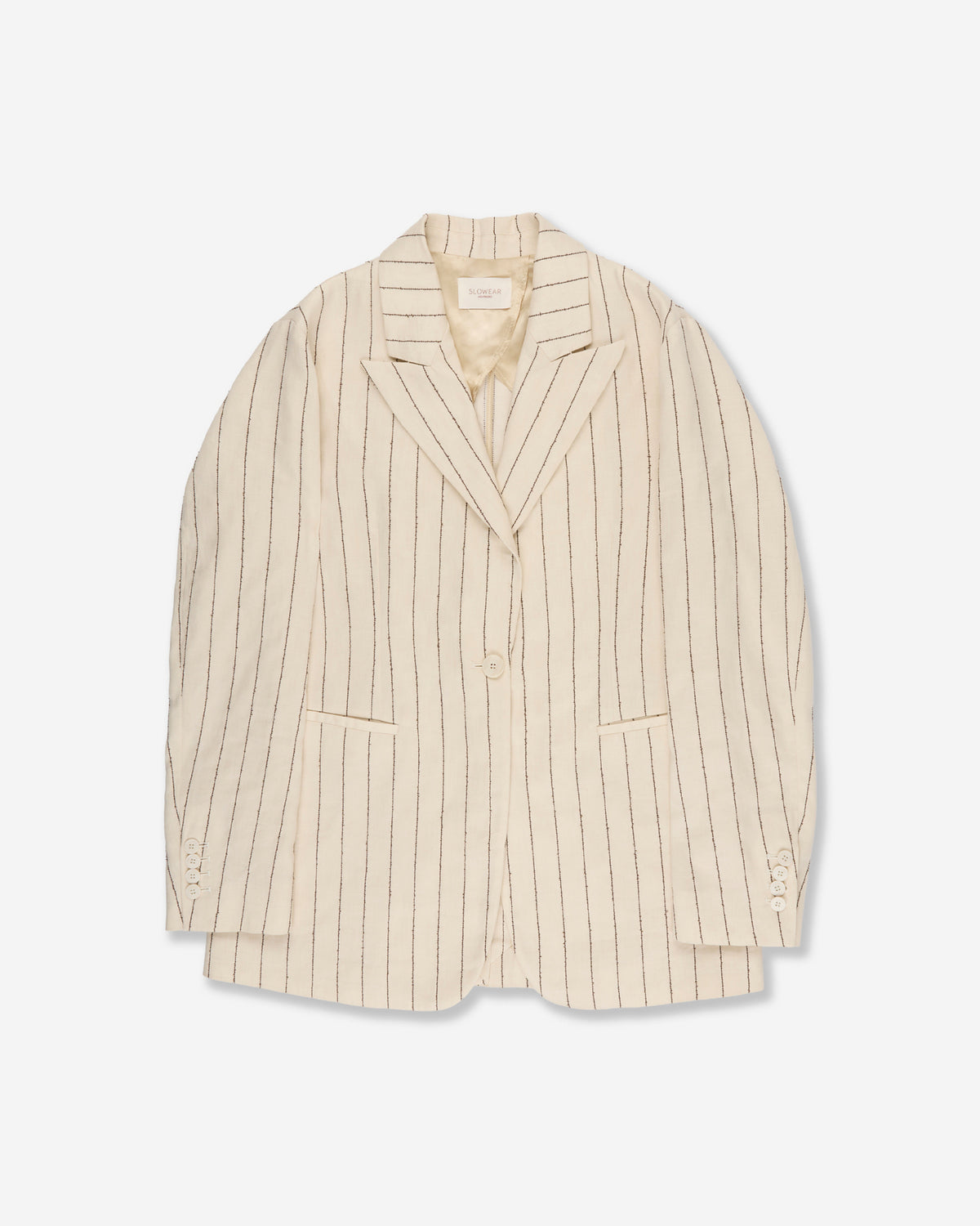 Veste regular fit en lin mélangé