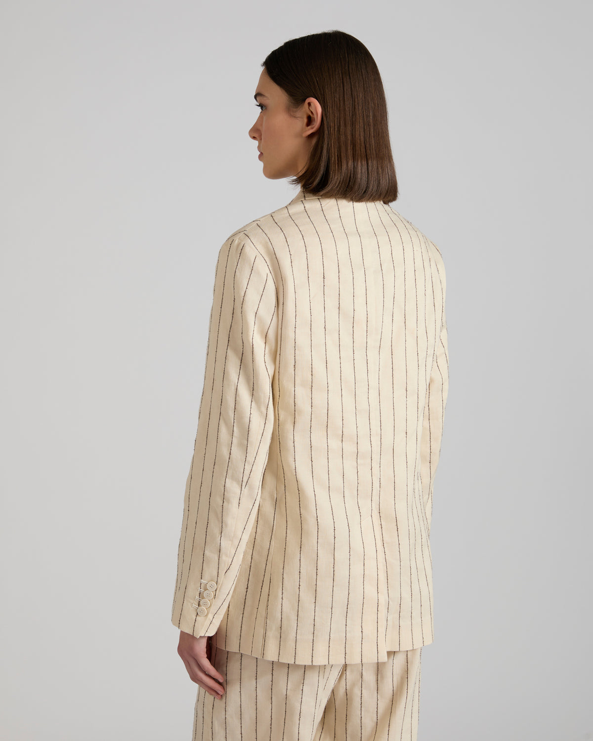 Veste regular fit en lin mélangé