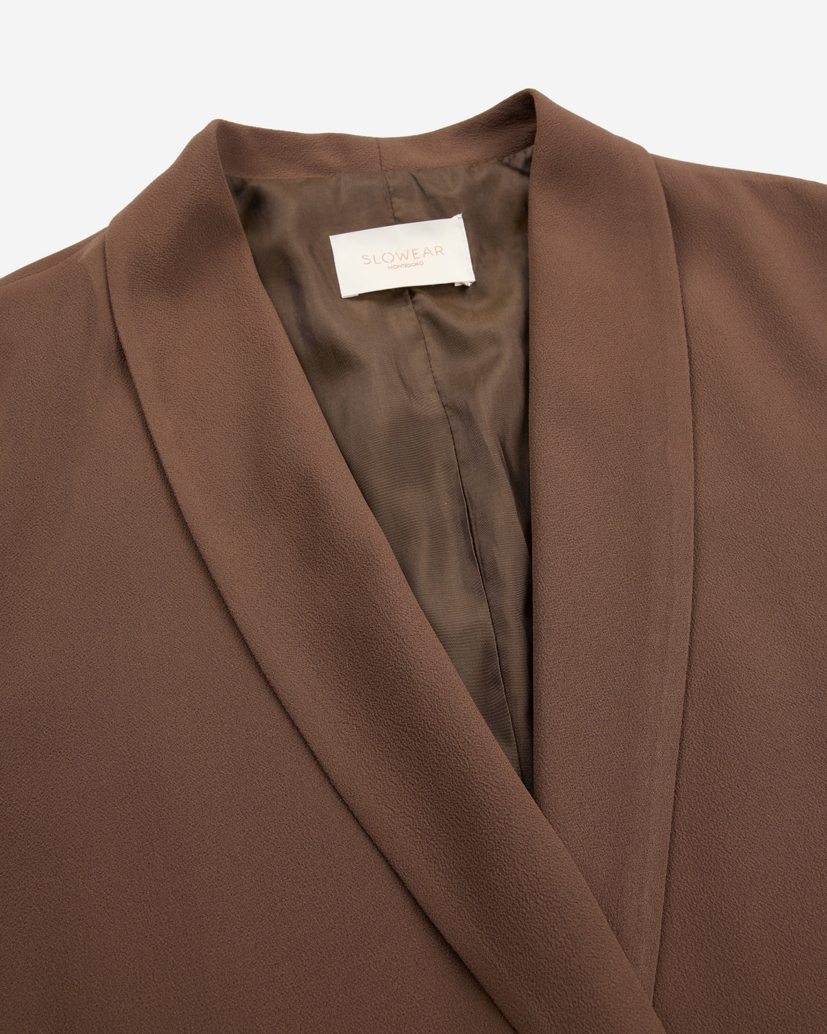 Wide fit jacket in silk-blend crêpe de chine