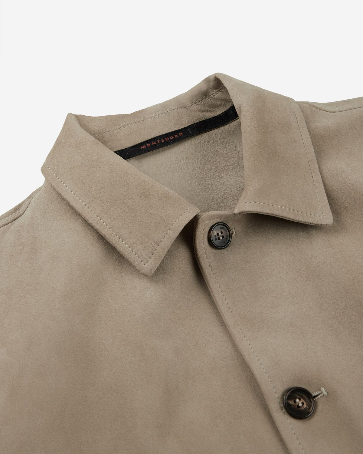 Montedoro - Suede leather jacket - light beige