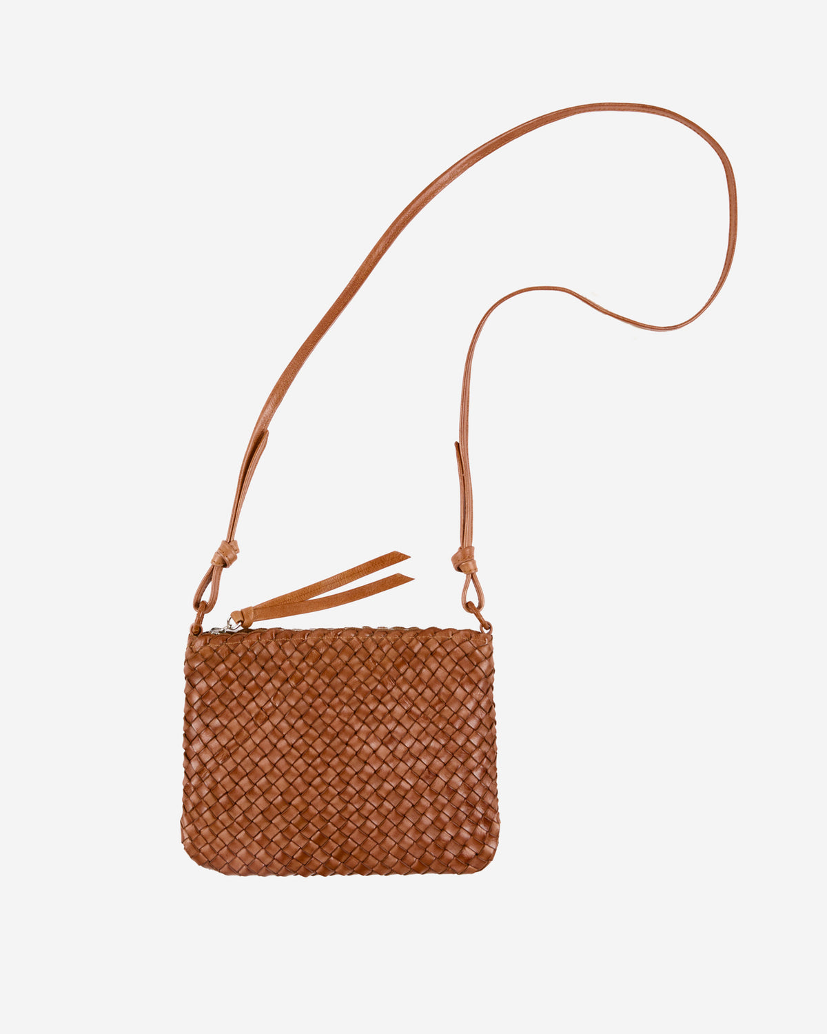 Borsa in pelle intrecciata