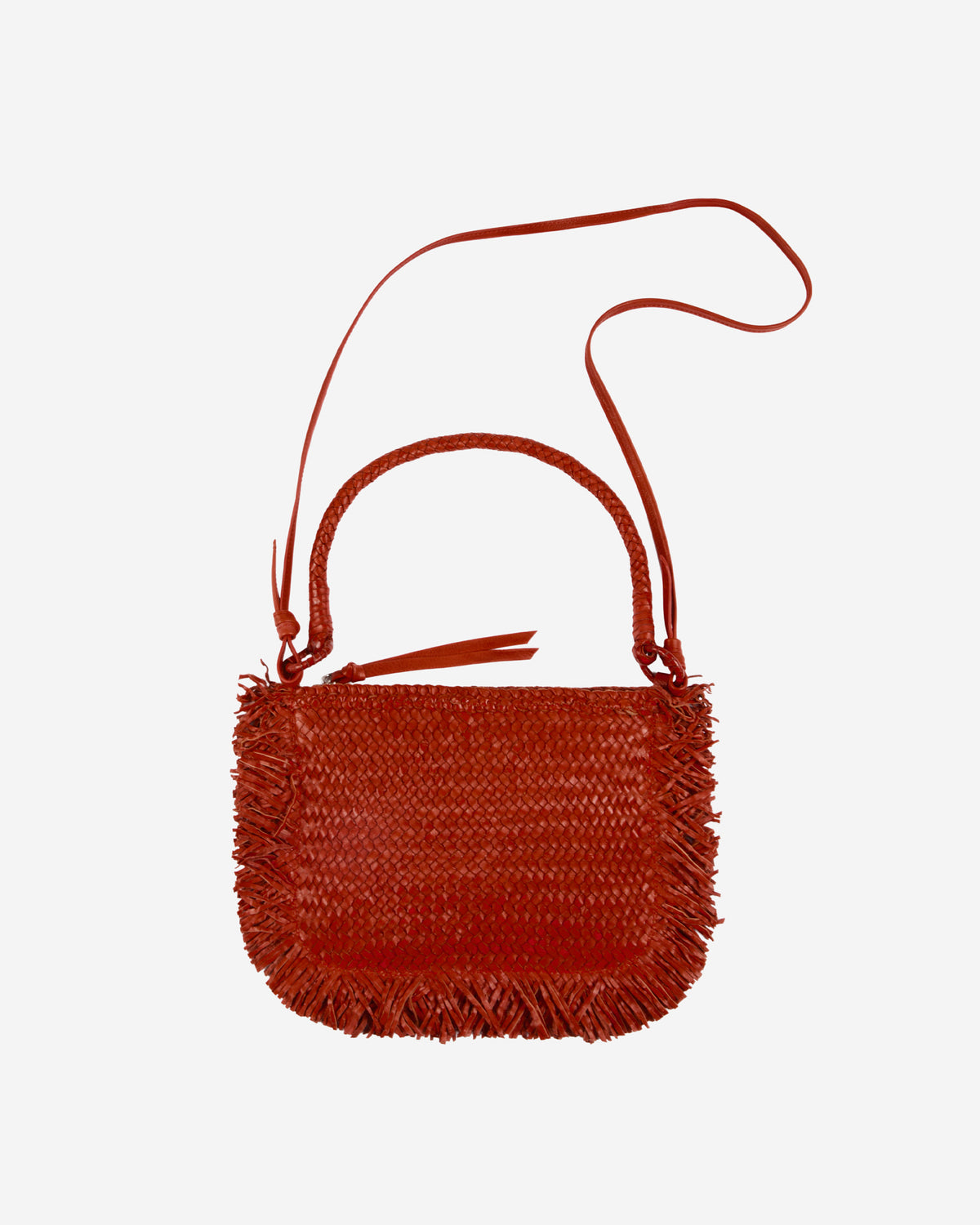 Braided leather bag