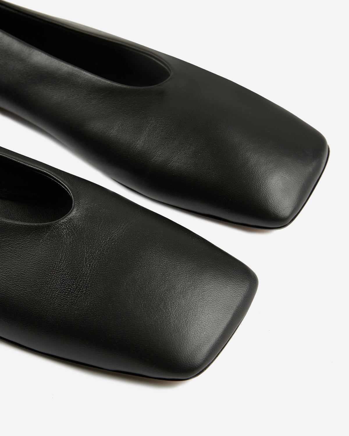  - Leather ballet pumps - black