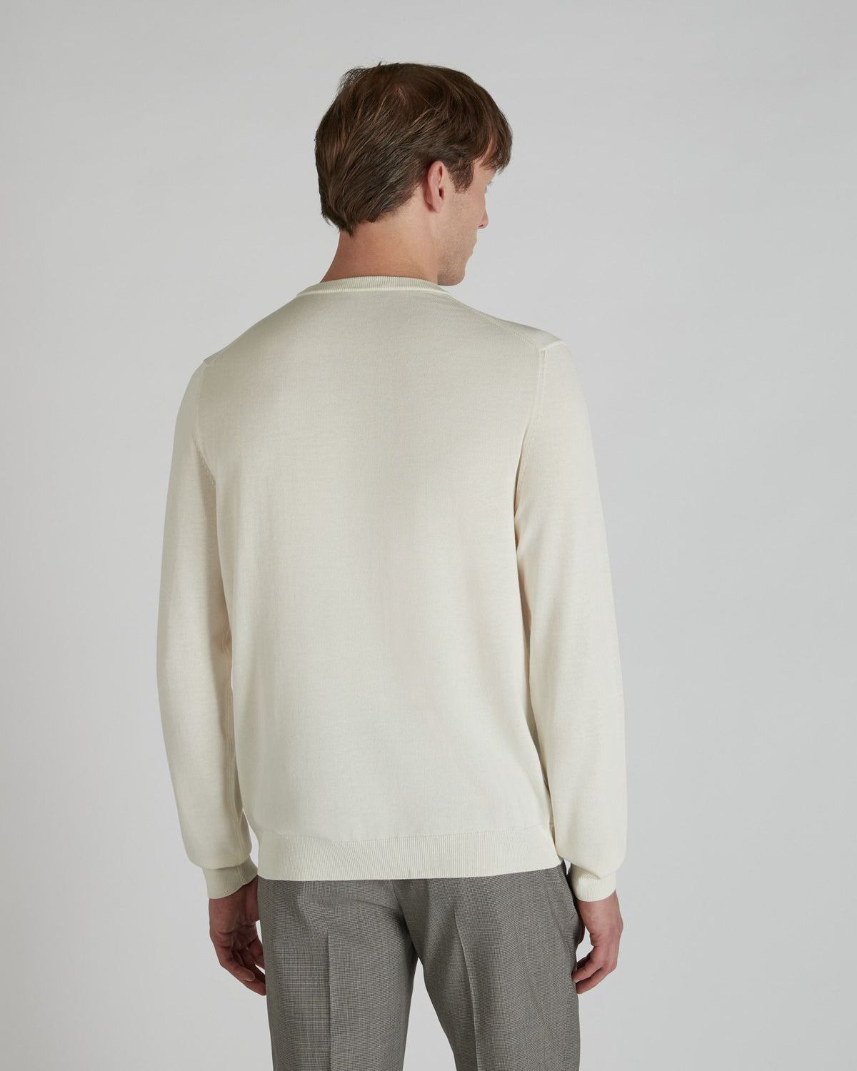 Zanone - Slim-fit cotton crêpe crewneck jumper - milk