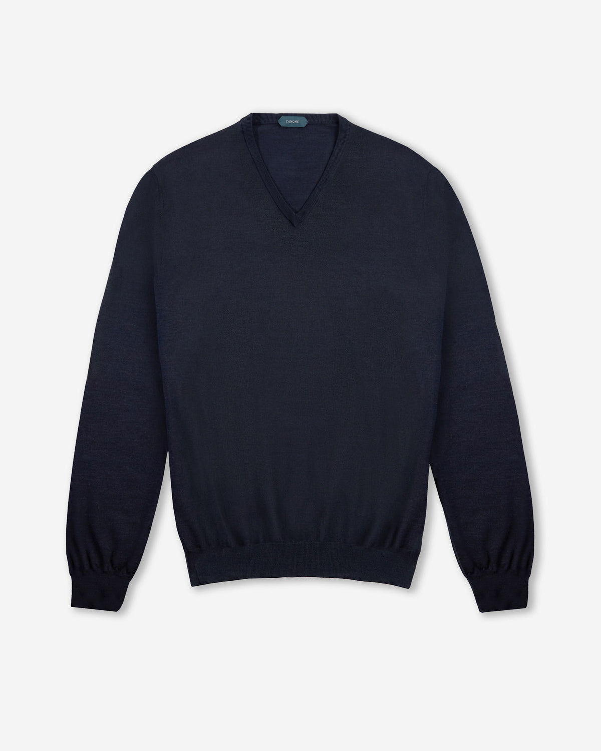 Slim-fit V-neck sweater in Flexwool