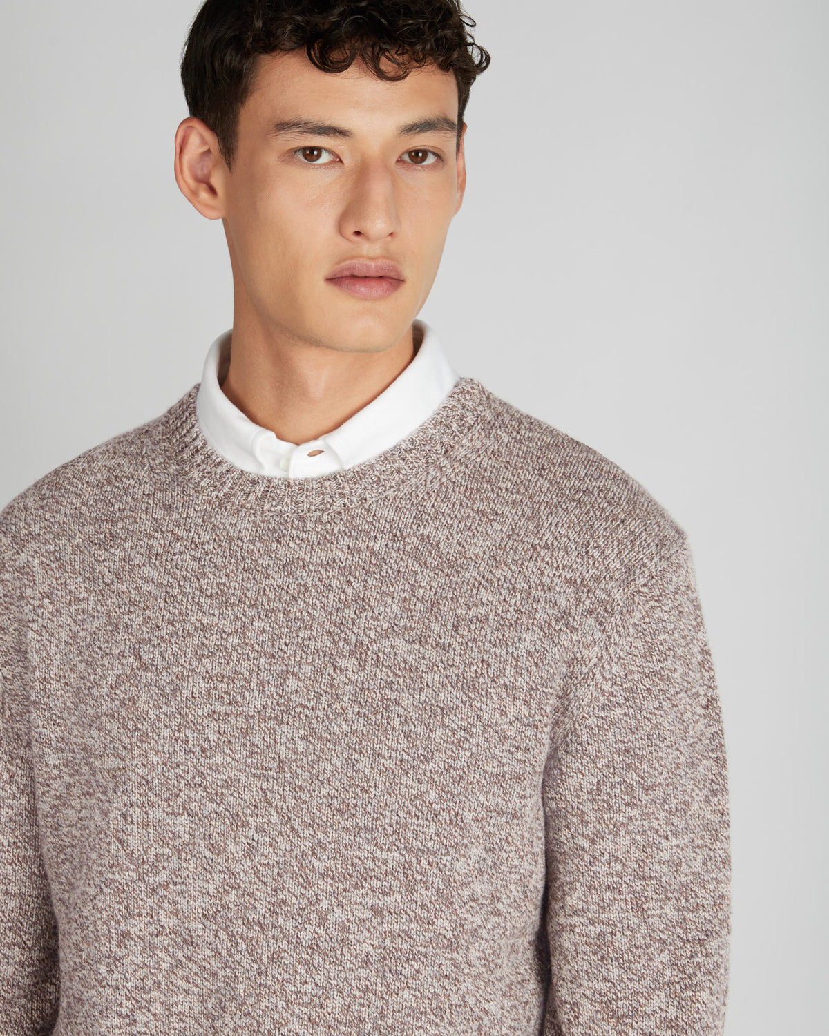Rundhalspullover Slim Fit aus Geelong-Wolle