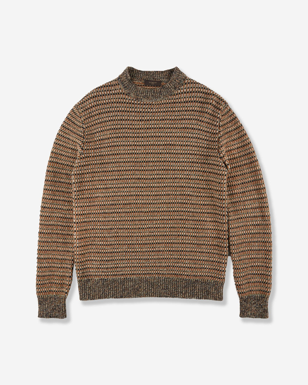 Zanone - Slim fit Geelong wool crew neck sweater - beige + sage + camel + blue