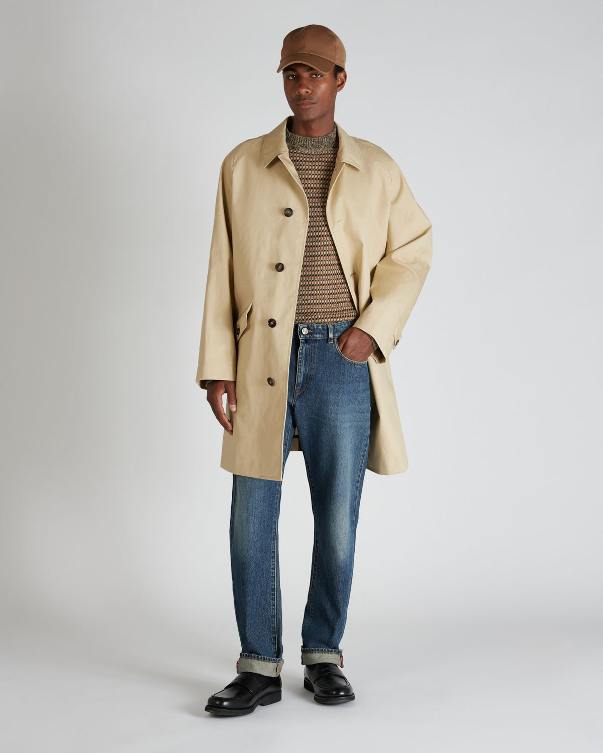 Zanone - Slim fit Geelong wool crew neck sweater - beige + sage + camel + blue