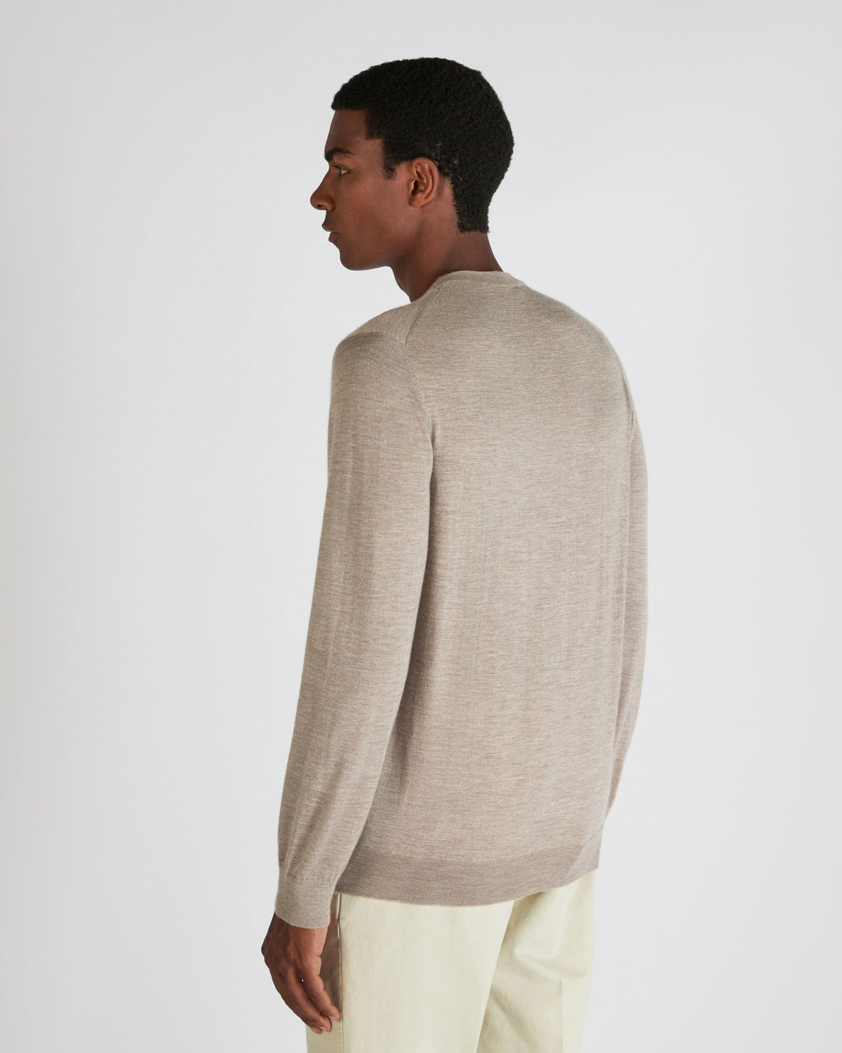 Cashmere and silk slim fit crewneck sweater