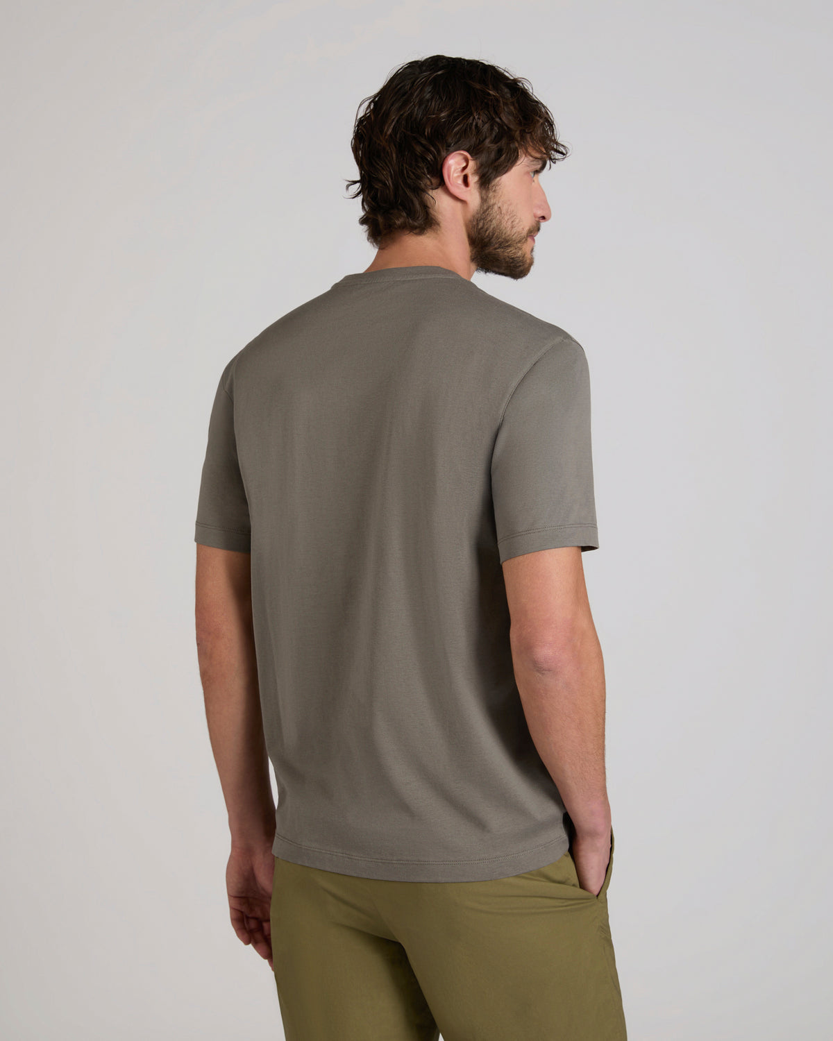 Slim fit cotton and silk jersey T-shirt