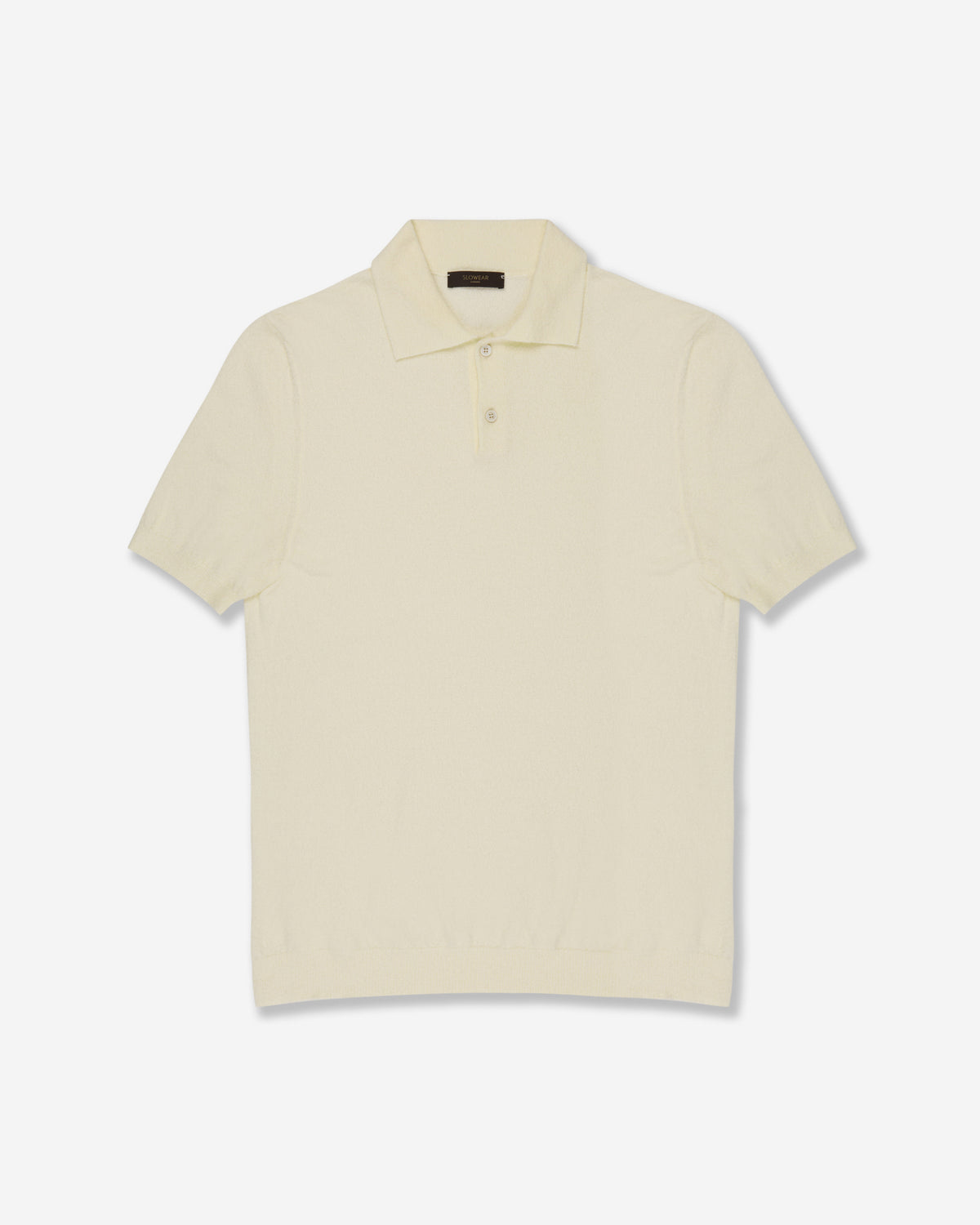 Slim fit bouclé cotton polo shirt